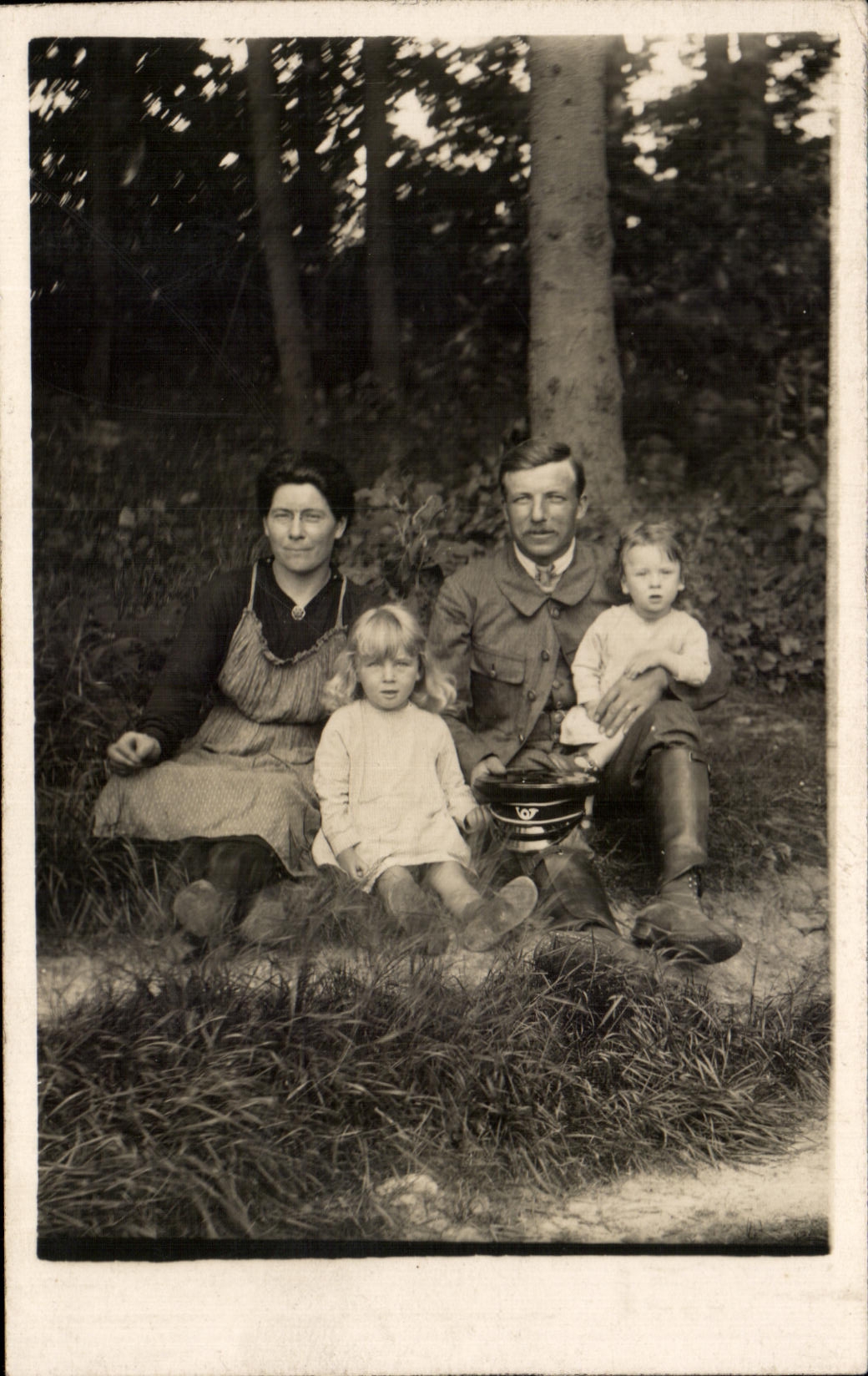 Real photo Germany Post-office employee