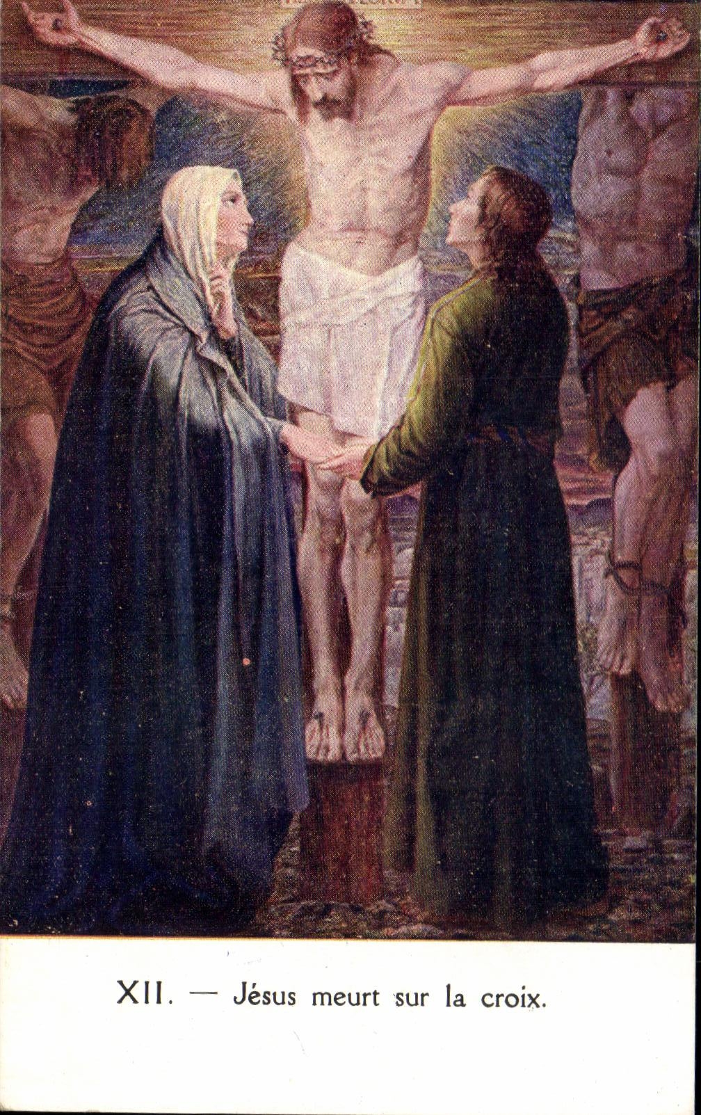 CPA Jesus meurt sur la Croix