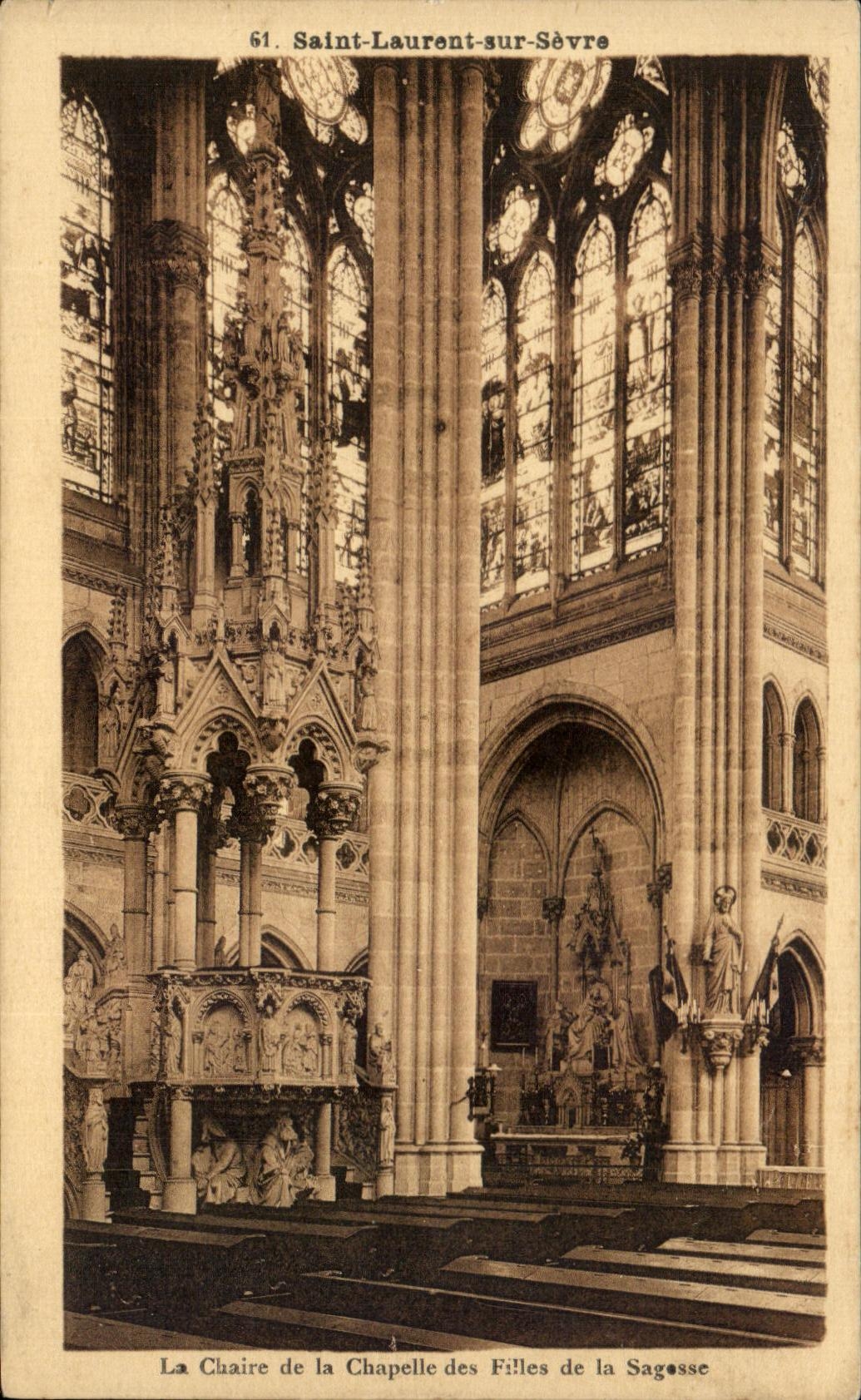 CPA Saint Laurent encendido separa el pulpito de la camara acorazada de las muchachas de la sabiduria