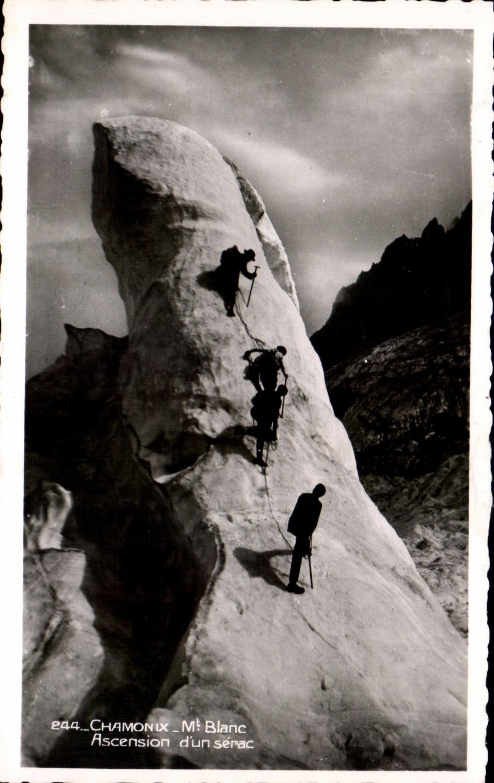CPA Chamonix Mt Blanc Ascension D'un Serac Alpinisme 