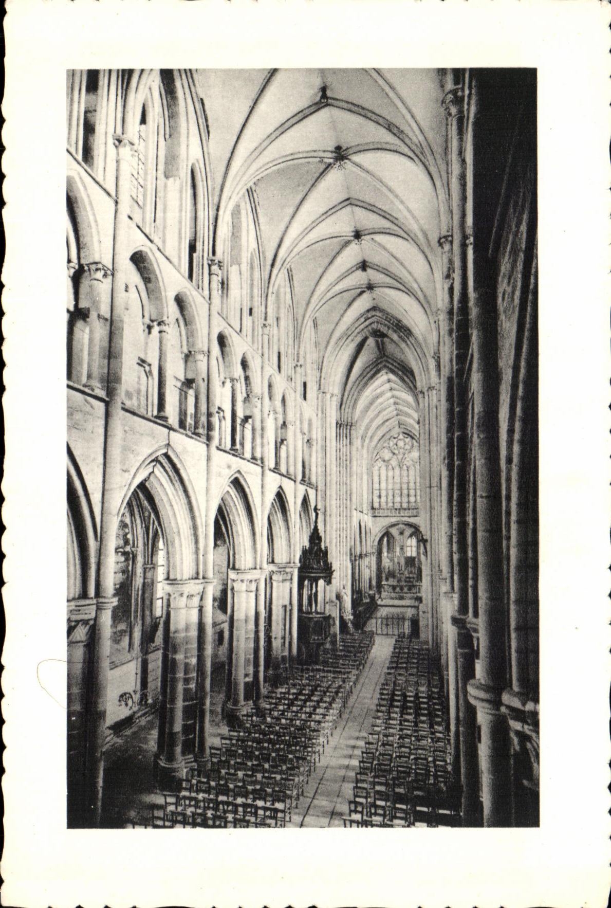 CPA Dol de Bretagne La cathedrale La Nef