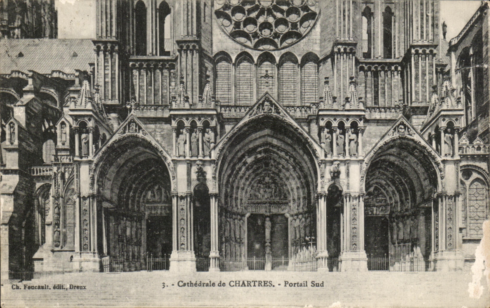CPA Catrhedrale of Chartres Southern Gate