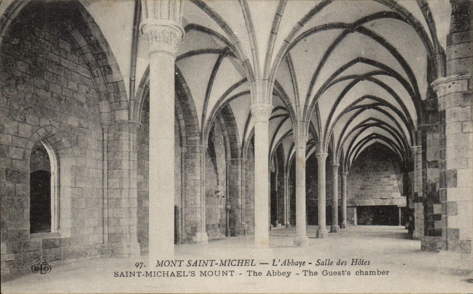 CPA Mont Saint Michel the Room Abbey of the Hosts