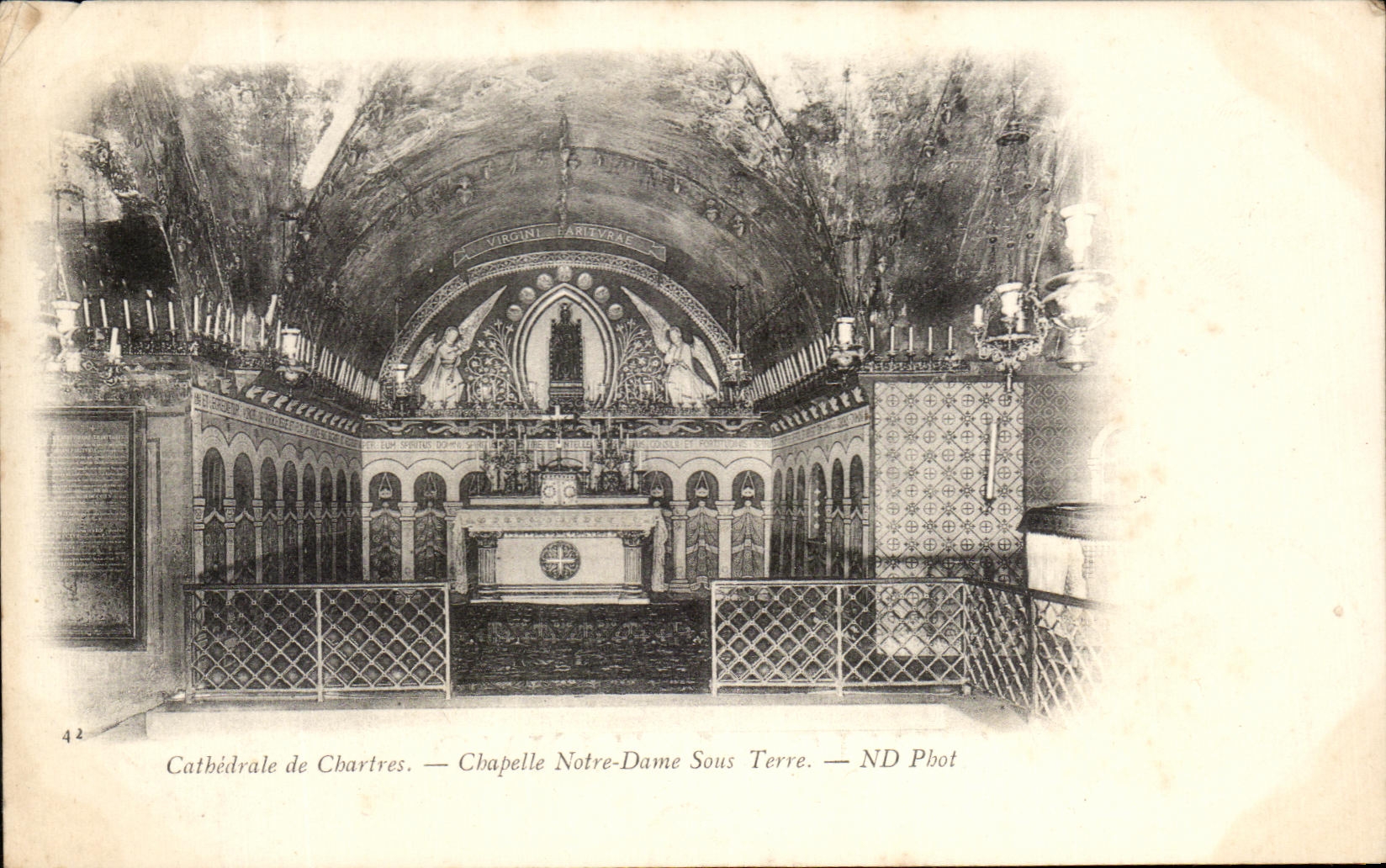 CPA Cathedral of Chartres Notre Dame Vault Under Ground