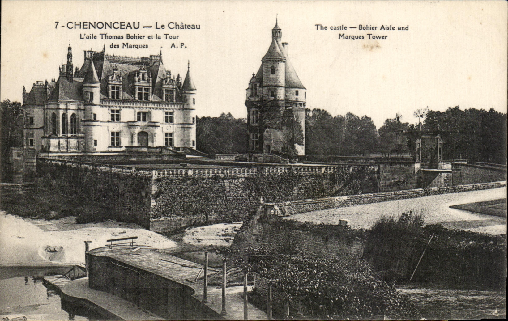 CPA Chenonceau el castillo el ala Thomas Bohier y la torre de las marcas
