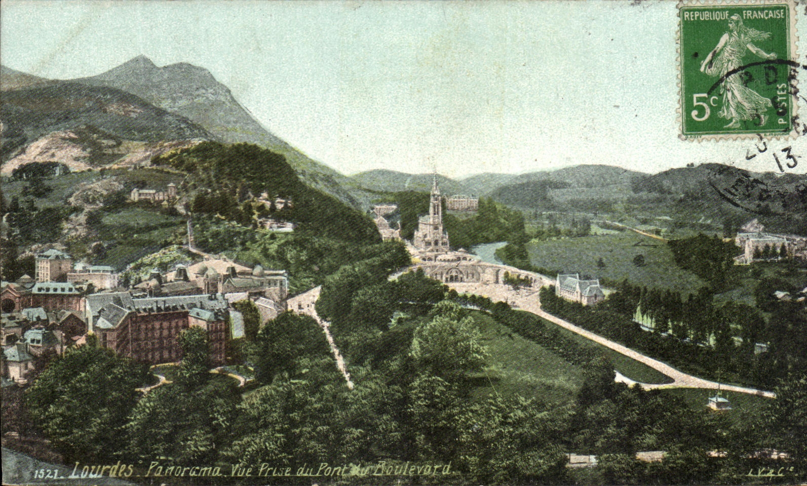 CPA Lourdes Panorama Seen from of the Bridge of the Boulevard