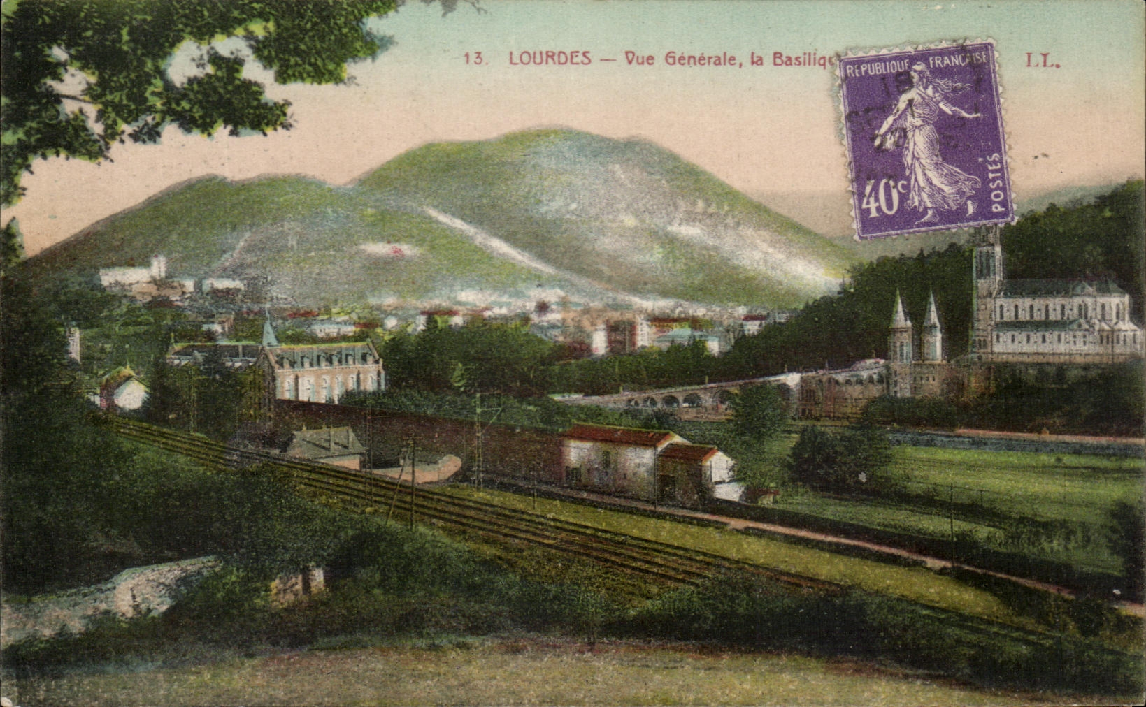 CPA Lourdes View the Basilica