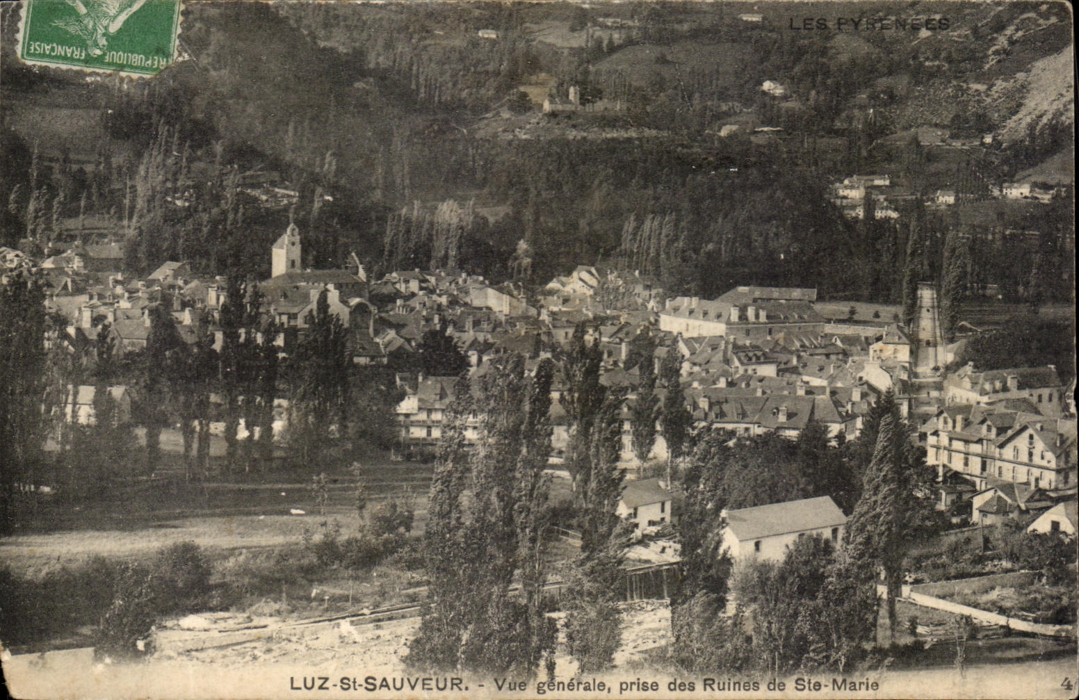 CPA Luz St Saver View Taken of the Ruins of co Marie