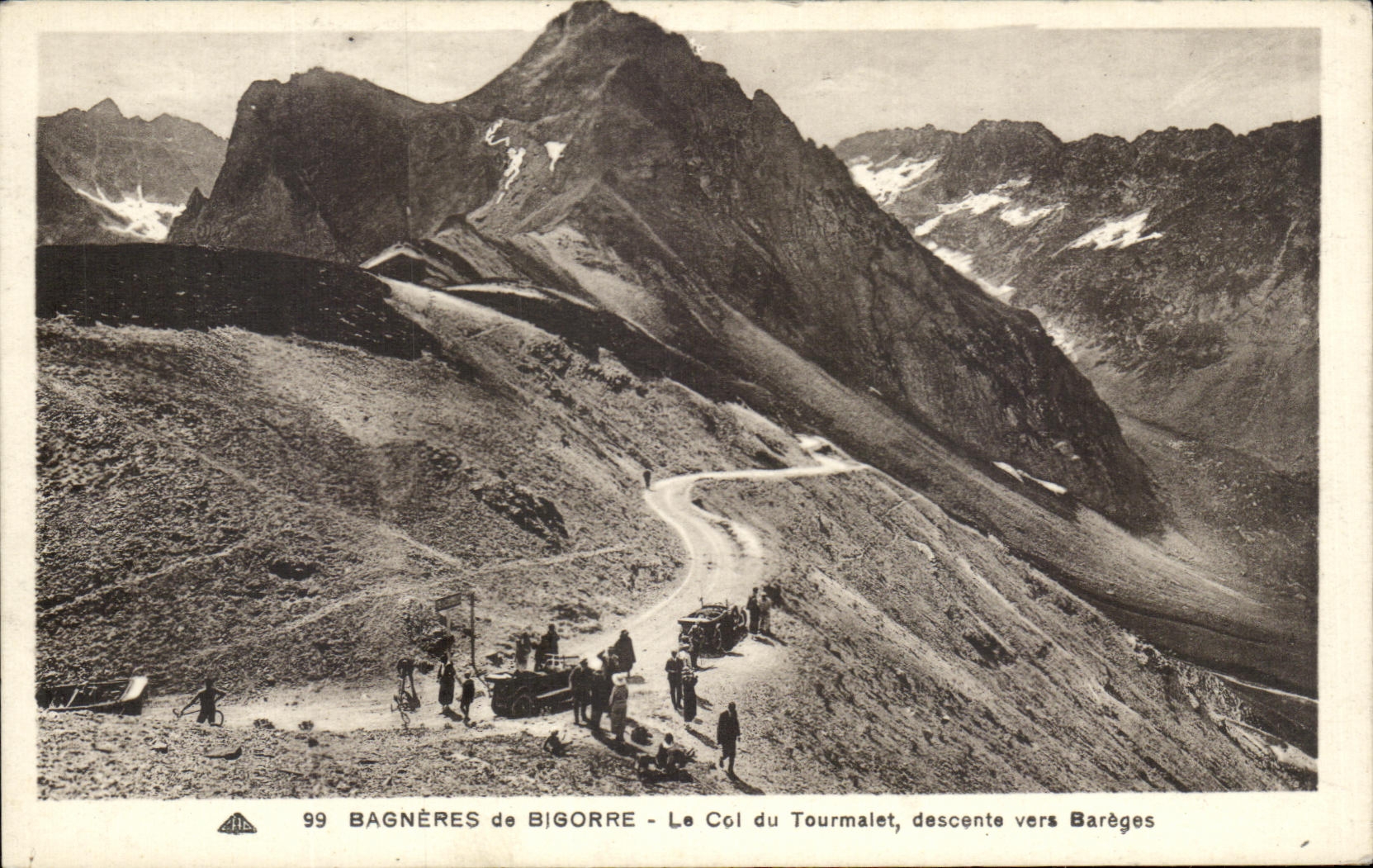 CPA Bagneres de Bigorre the Collar of Tourmalet descent towards Bareges