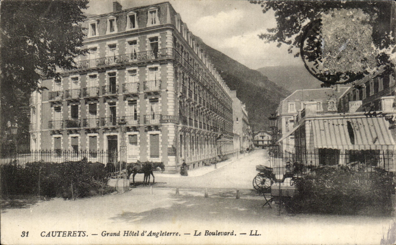CPA Cayterets Grand Hotel d'Angleterre Le Boulevard