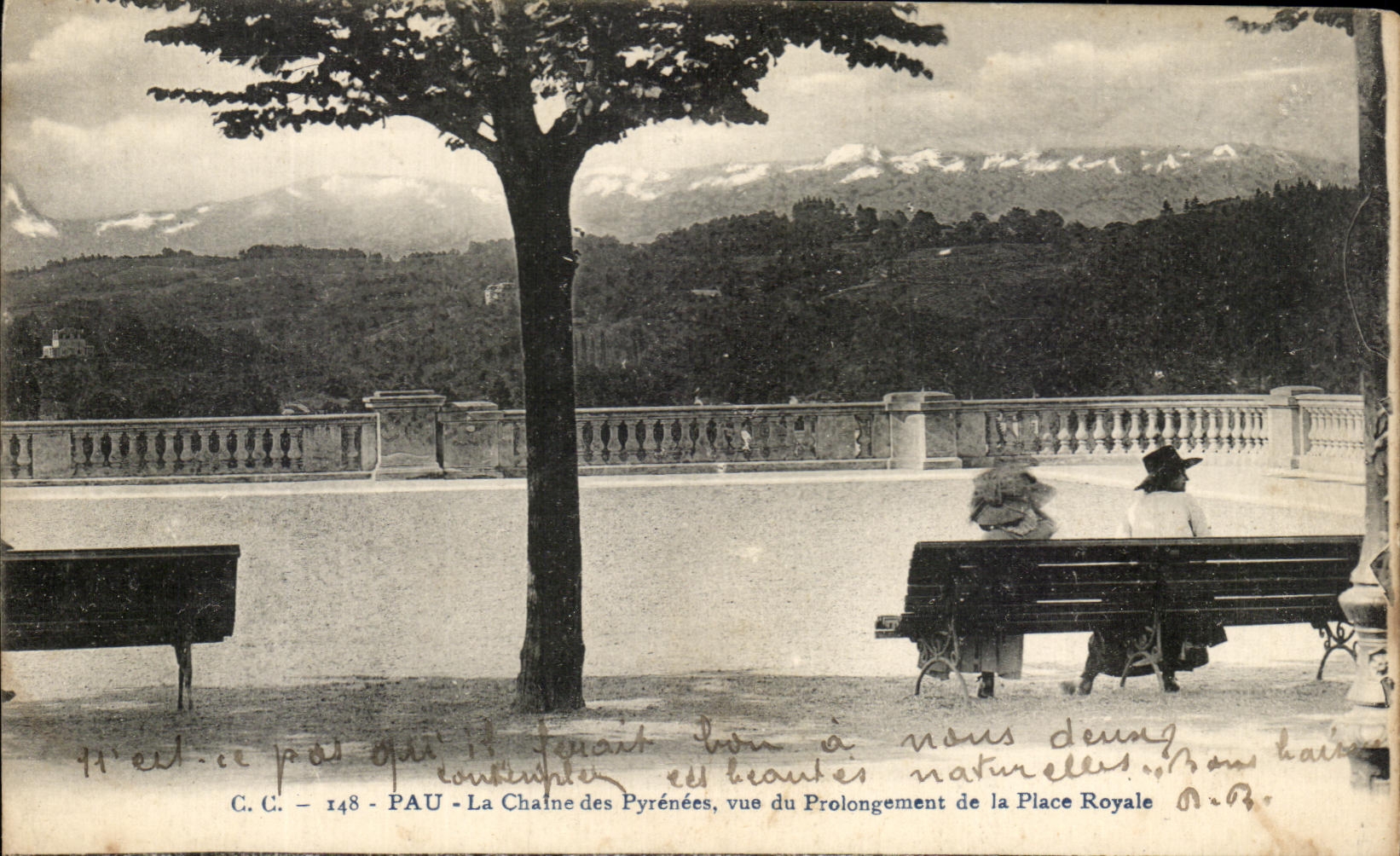 CPA Pau La Chains Of the Pyrenees seen Of the Prolongation of the Royale place