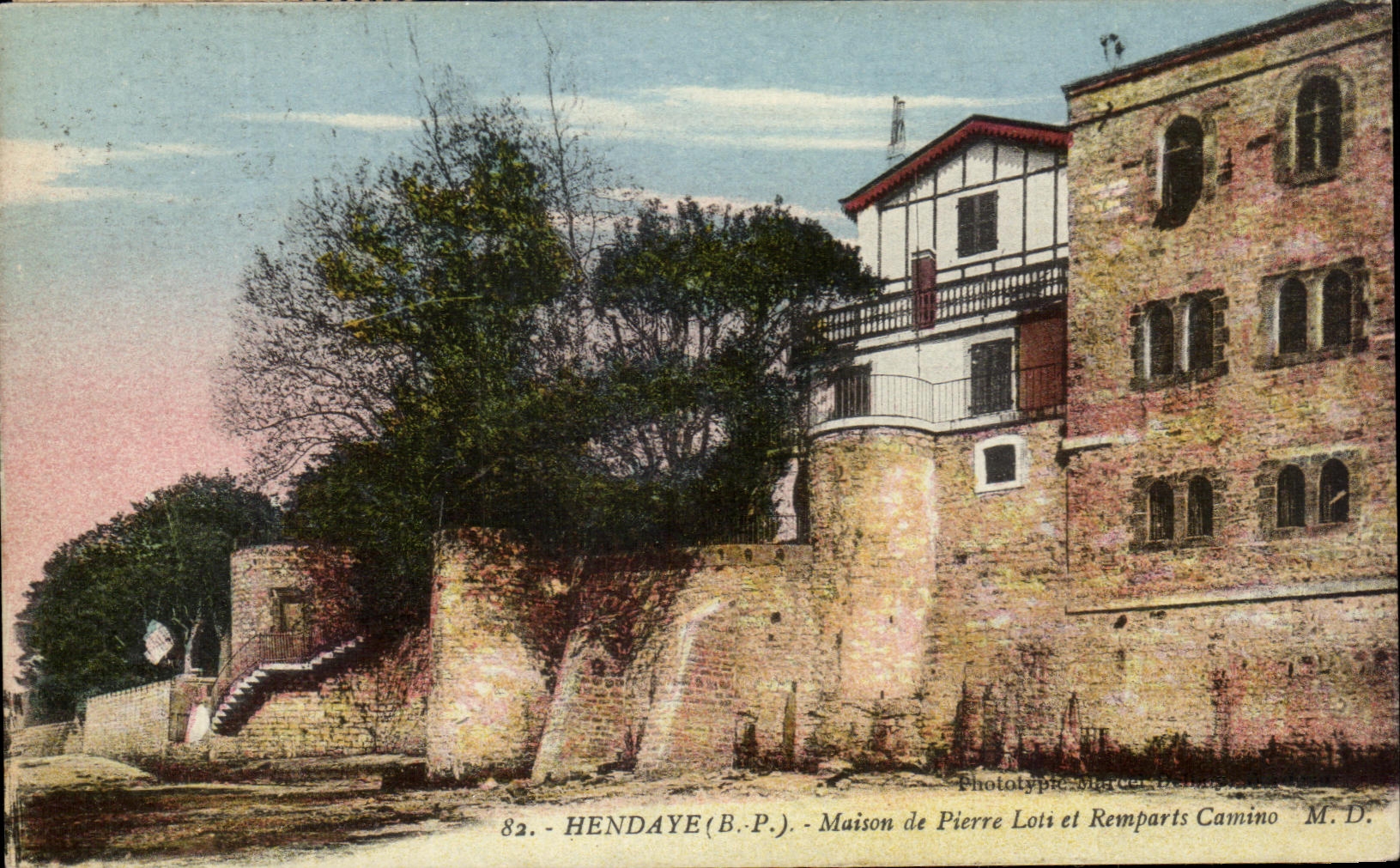 CPA Hendaye Stone-built house Batches And Camino Walls