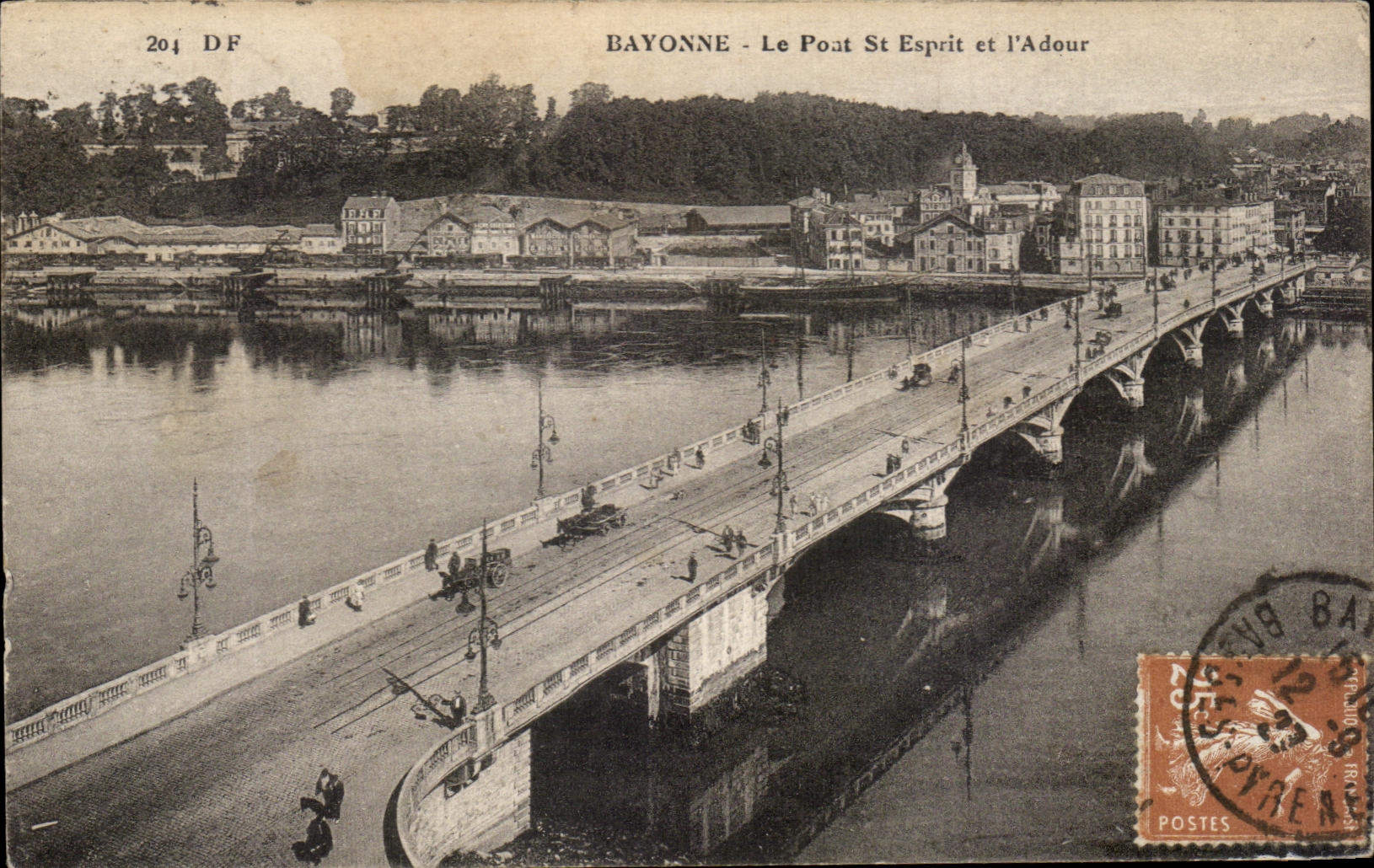 CPA Bayonne the Bridge St Spirit and Adour