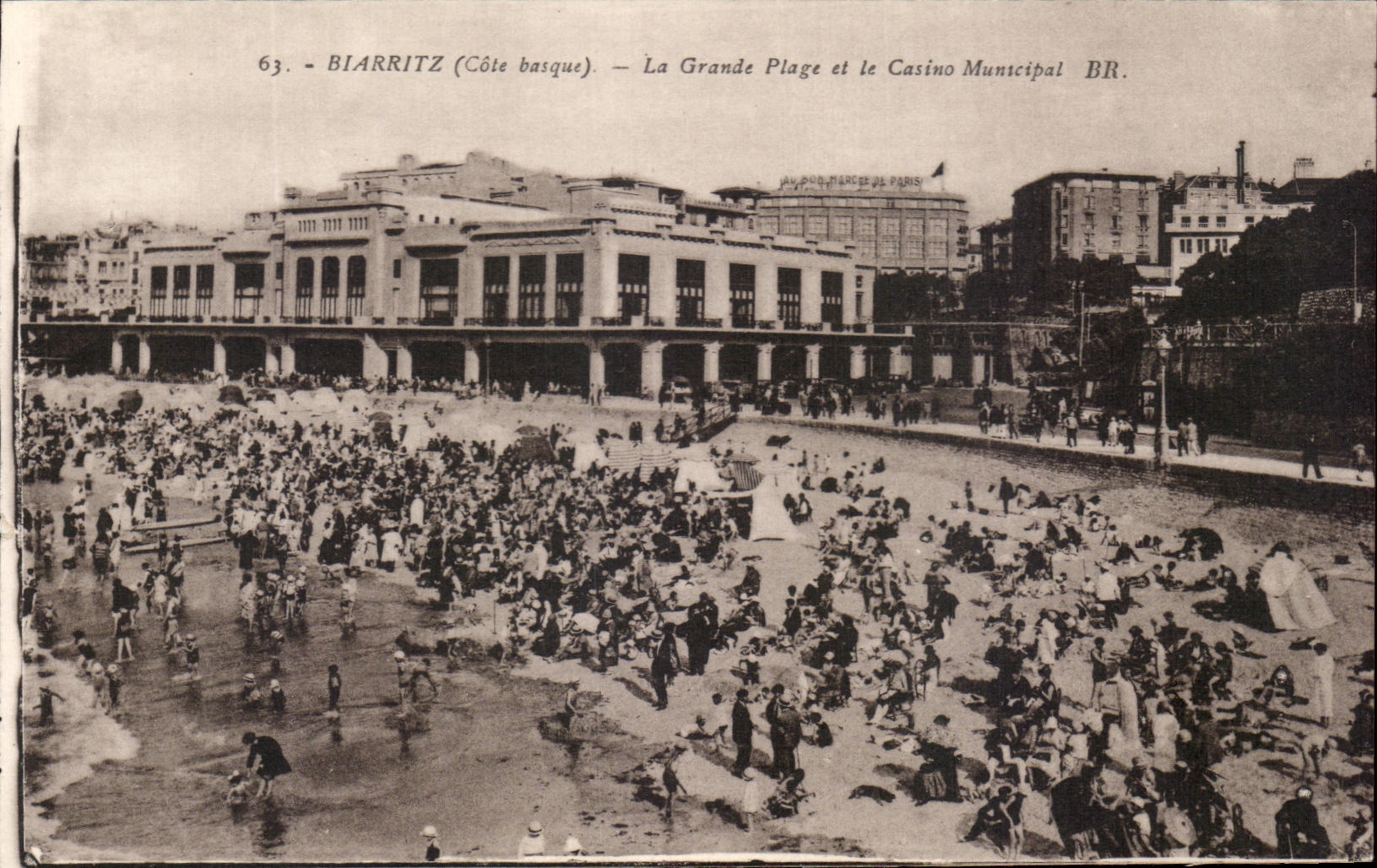 CPA Biarritz La Grande Plage et le Casino Muncipal