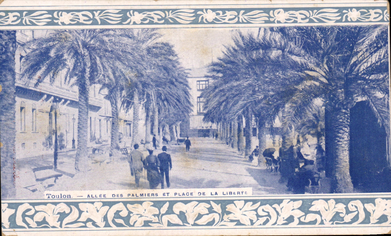 CPA Toulon Allee of the Palm trees and Place of Freedom