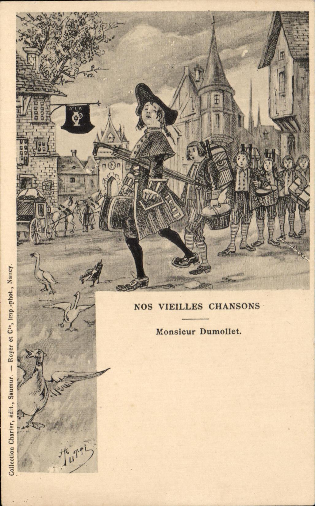 CPA Nos Vieilles Chansons Monsieur Dumollet