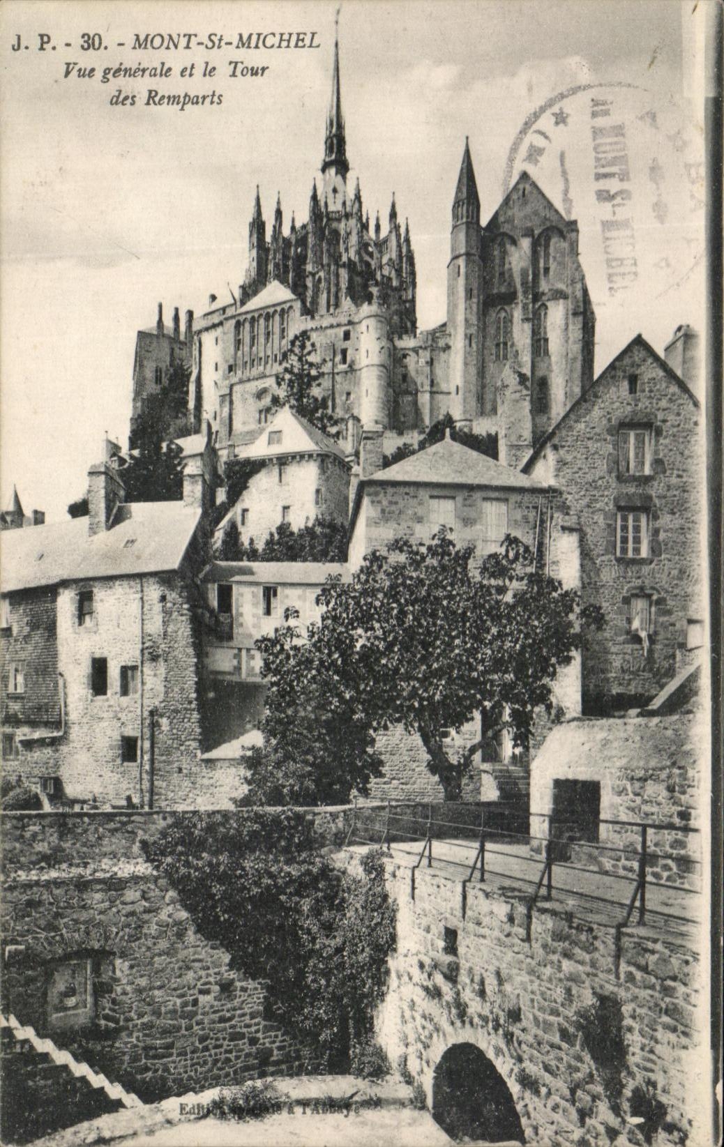 CPA Mount St Michel View and the Turn of the Walls