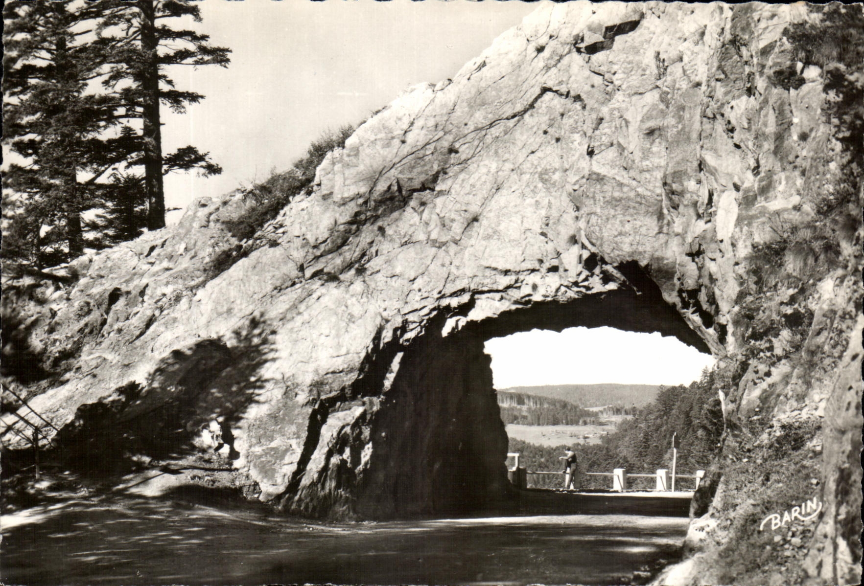 MODERN CARD Gerardmer Road of Schlucht La Rock of the Devil