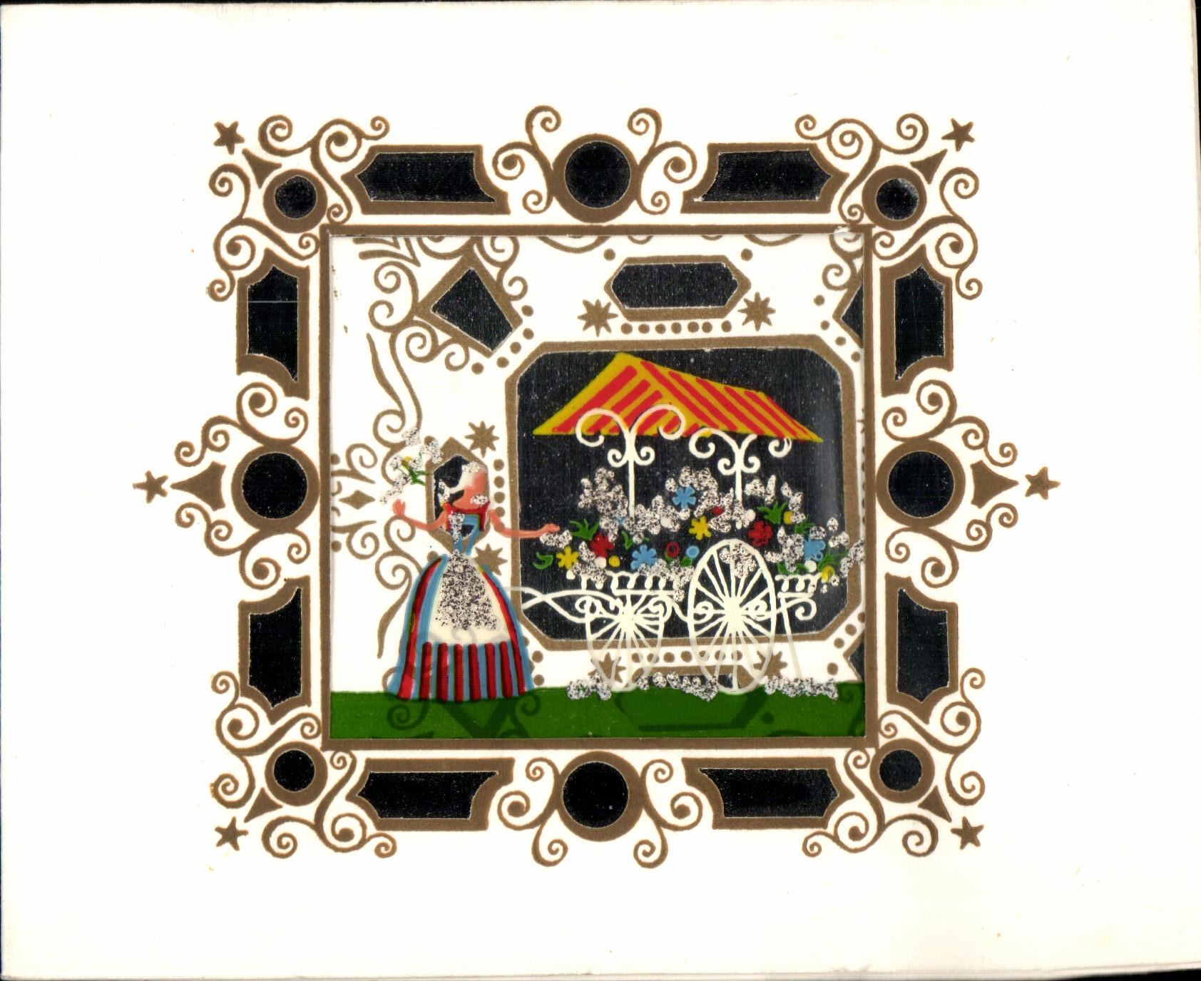 MODERN CARD in the form of booklet Woman