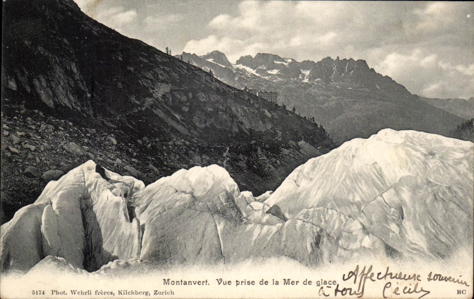 CPA Montanvert Vue Prise De La Mer De Glace