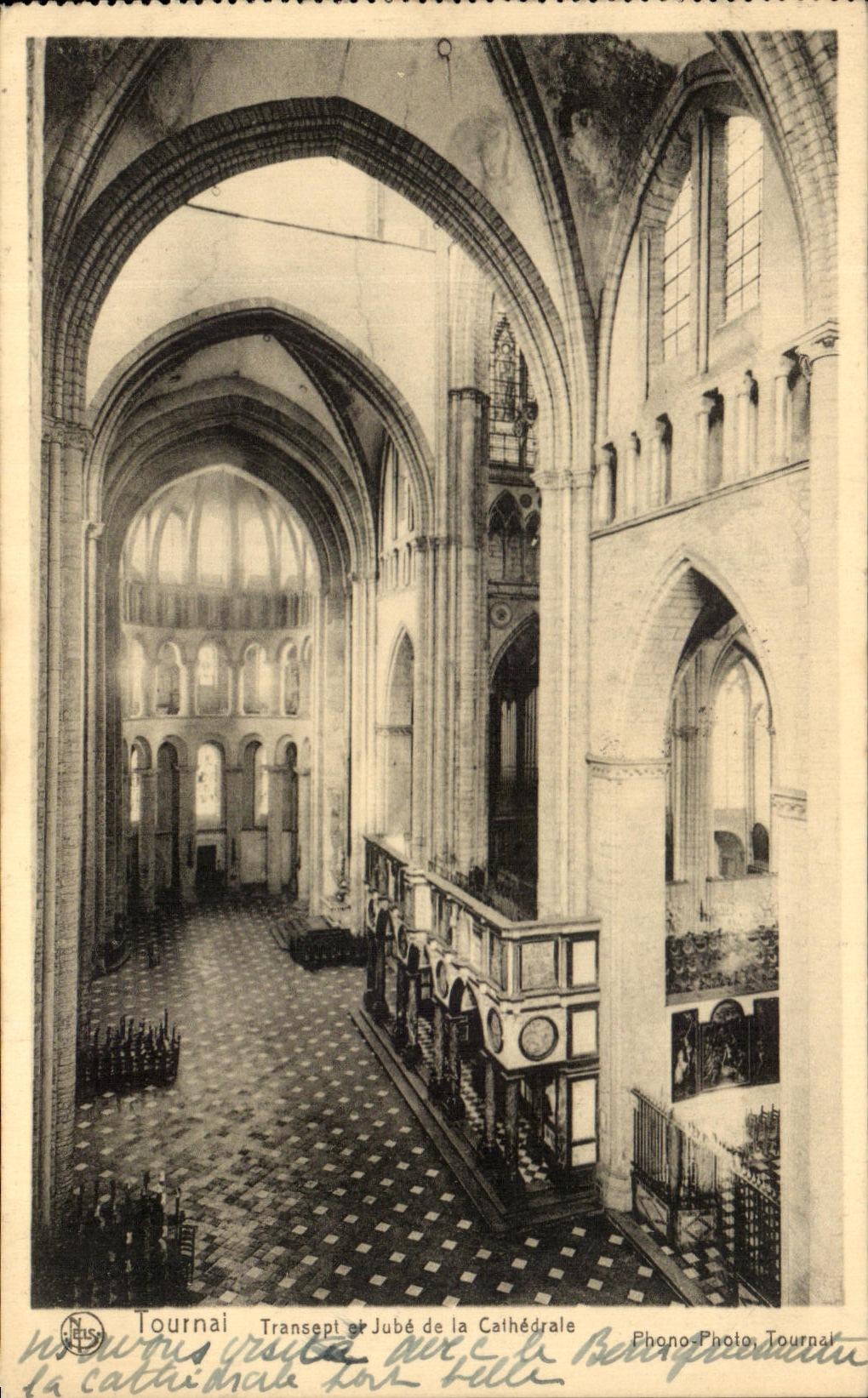 CPA Tournai Transept Jube de la Cathedrale