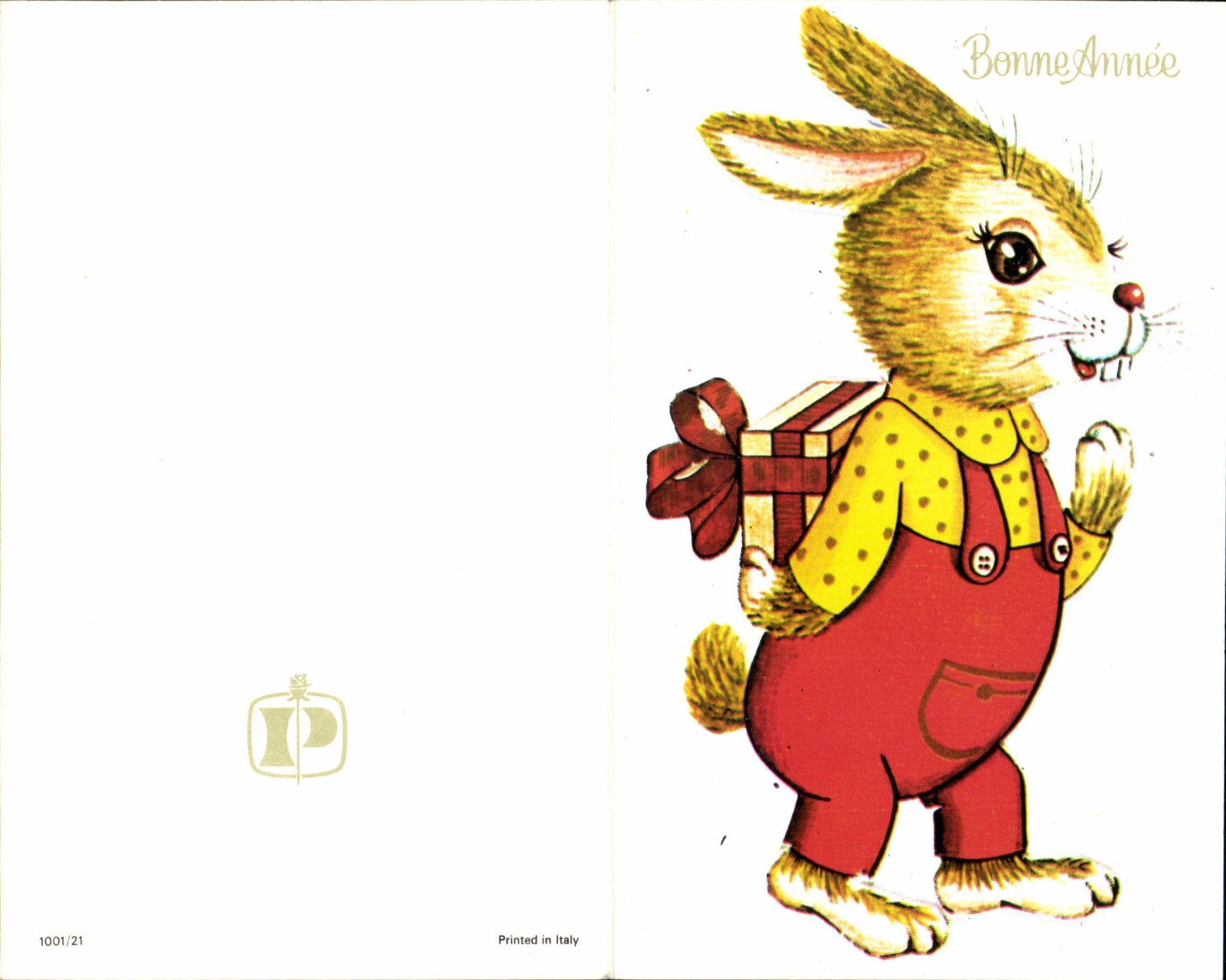 CPM Lapin Bonne annee