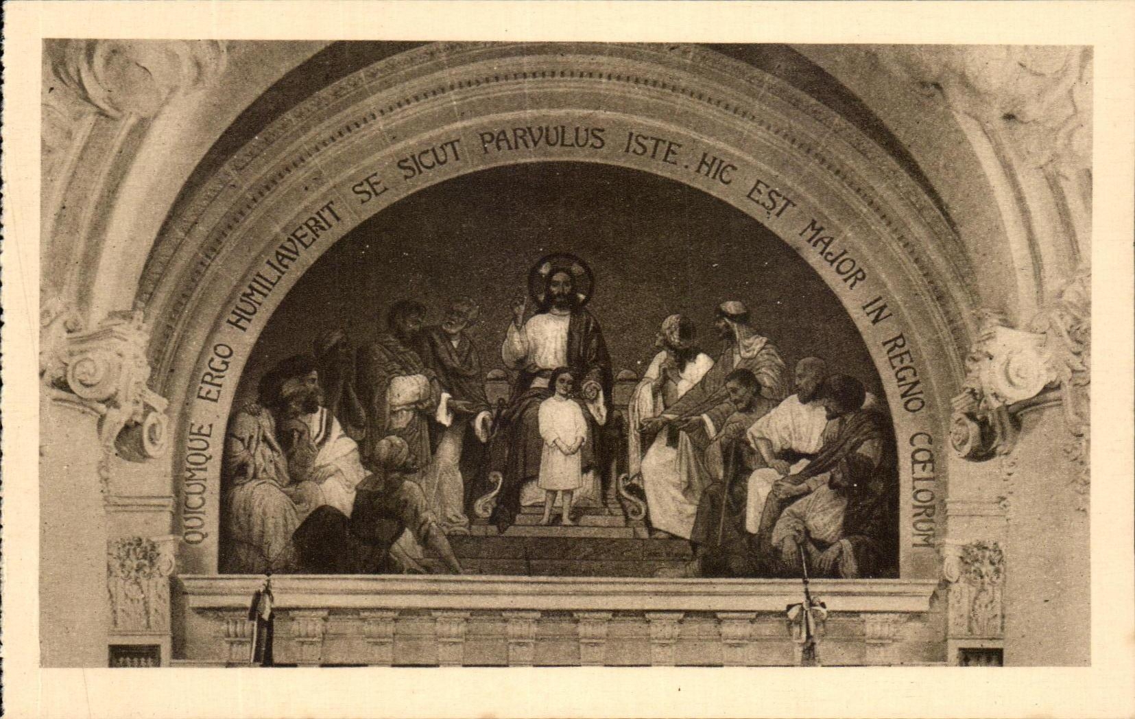 CPA La Chapelle of the Carmelite nuns of Lisieux Fresco surmounting the grid of the Vault of Hunting