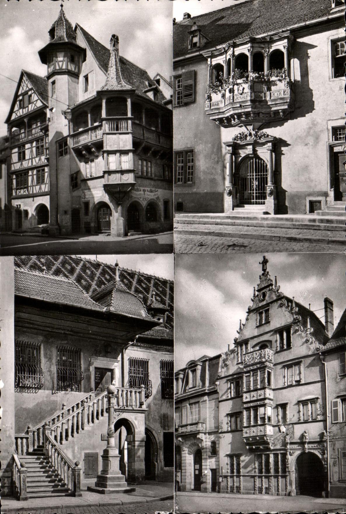 La casa Pfister Ancien de CPSM Colmar se sienta de la escalera de la justicia de las viejas aduanas de Maison de las cabezas