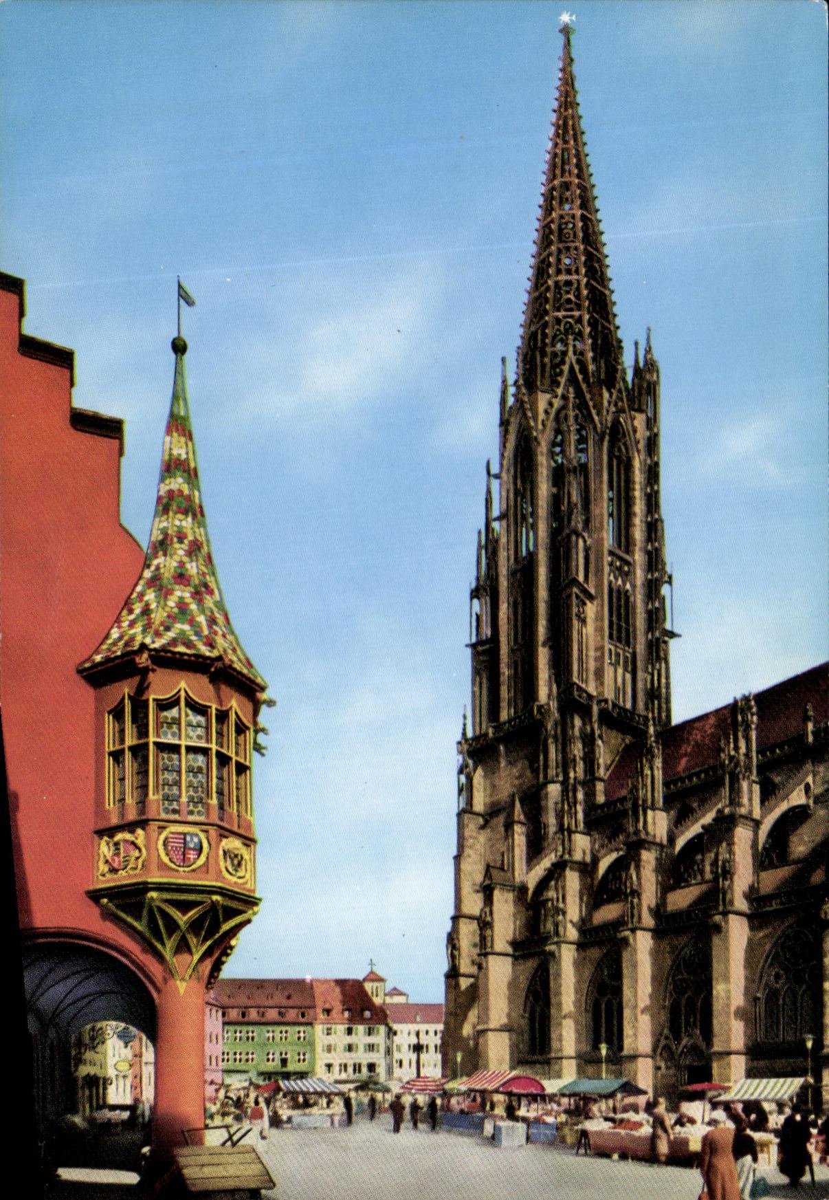 CPM Freiburg Schwarzwald Munster und Erker des Historischen Kaufhauses