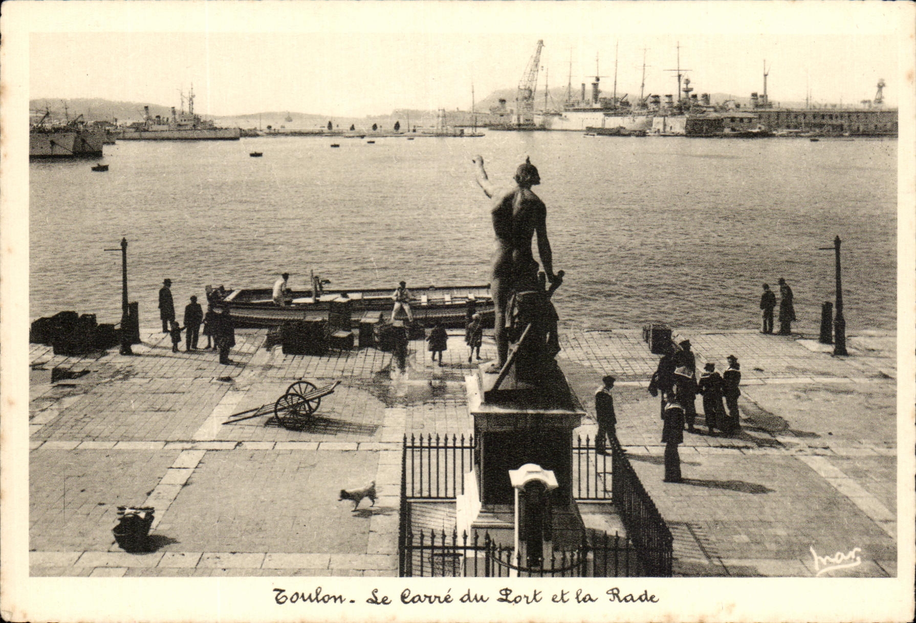 CPA Toulon the Cross-section Of the Et La Port Splits Boats