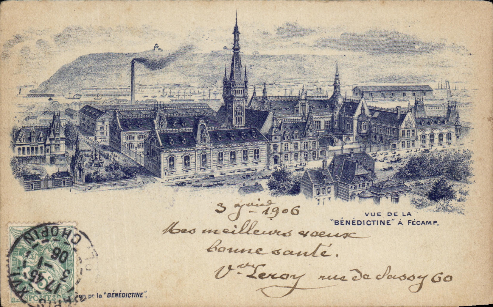 CPA Vue de la Benedictine a Fecamp