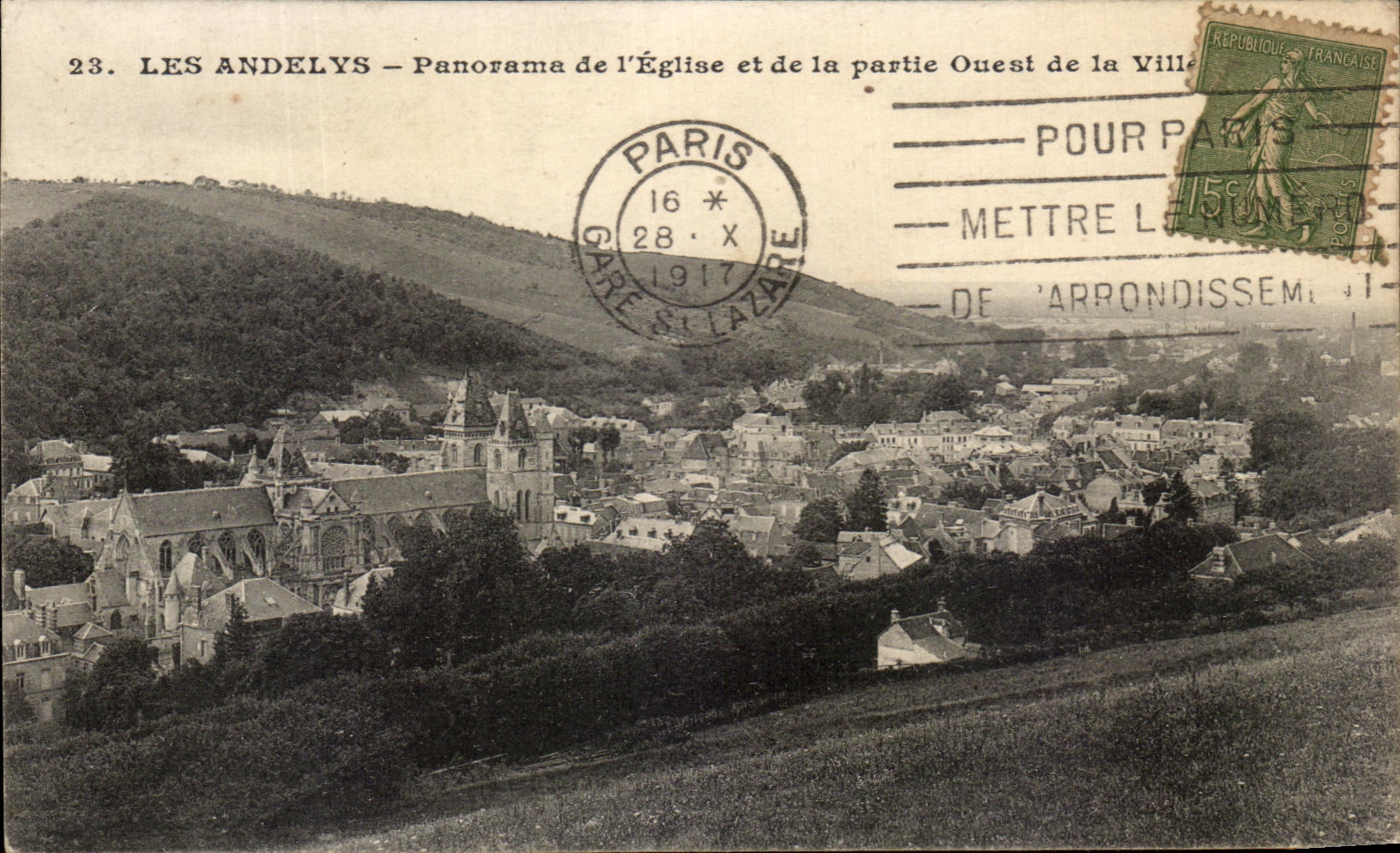 CPA Les Andelys Panorama de l'Eglise et de la partie Ouest de la Ville