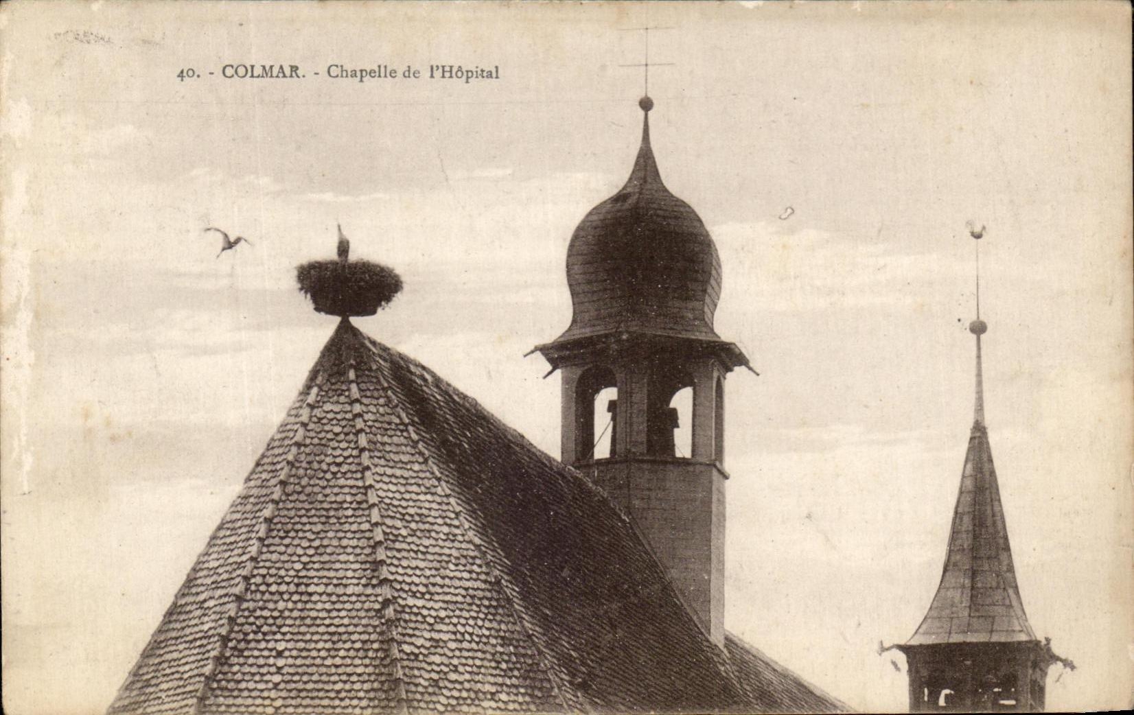 Camara acorazada de CPA Colmar de la ciguena del hospital