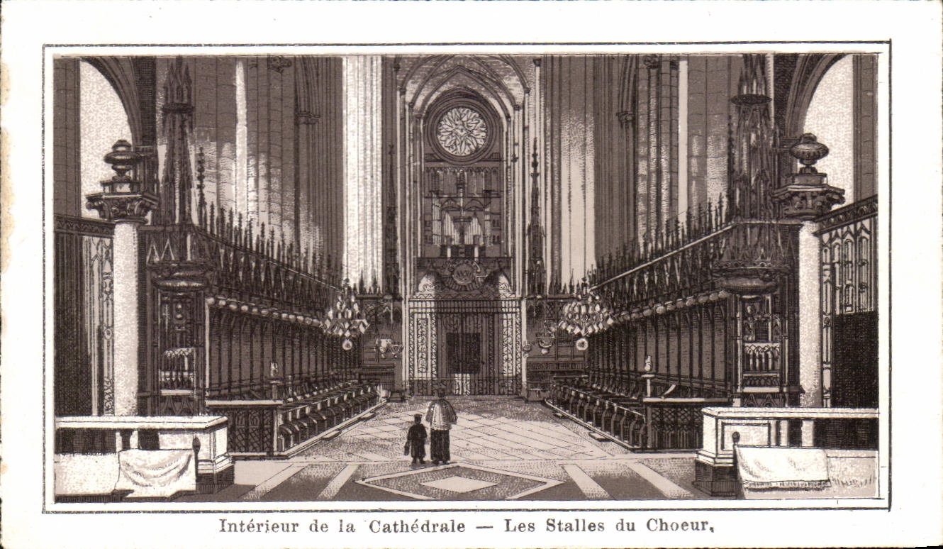Interior CPA of the Cathedral rooms Of the Amiens Chorus