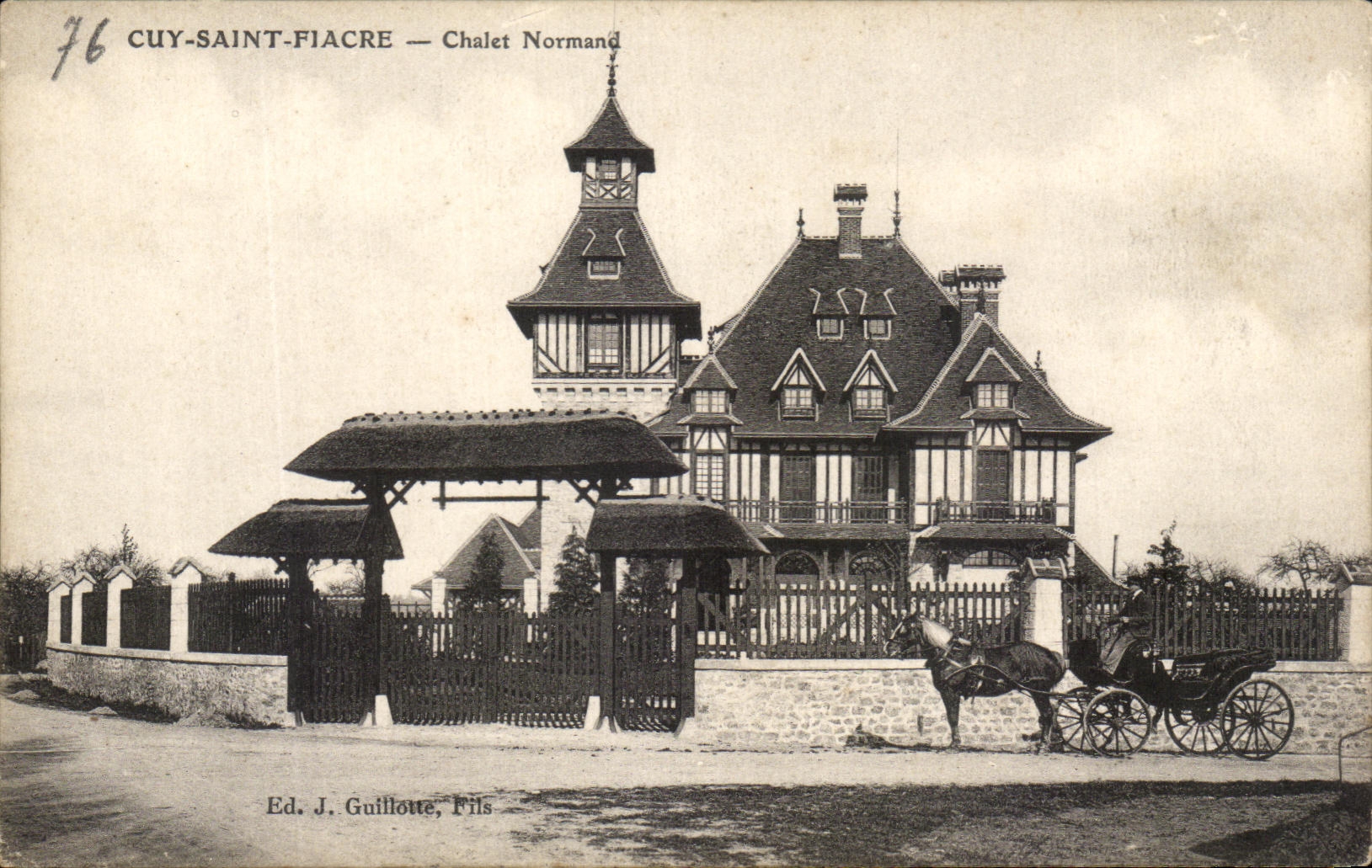 CPA Cuy Saint Fiacre Chalet Normand