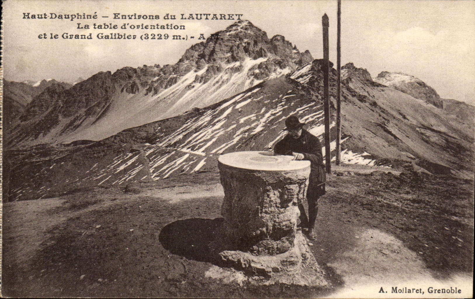 CPA Haut Dauphine Environs du Lautaret La Table d'Orientation et le Grand Galibier