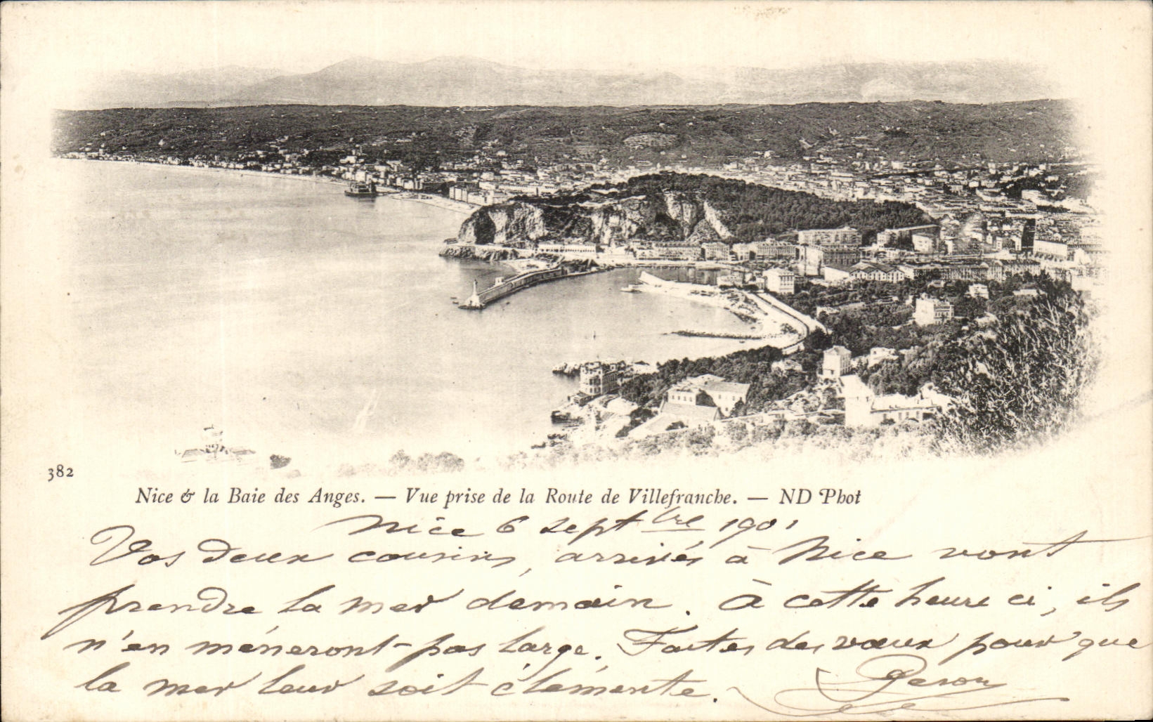 Bahia del La de CPA Niza de los angeles vistos del camino de Villlefranche