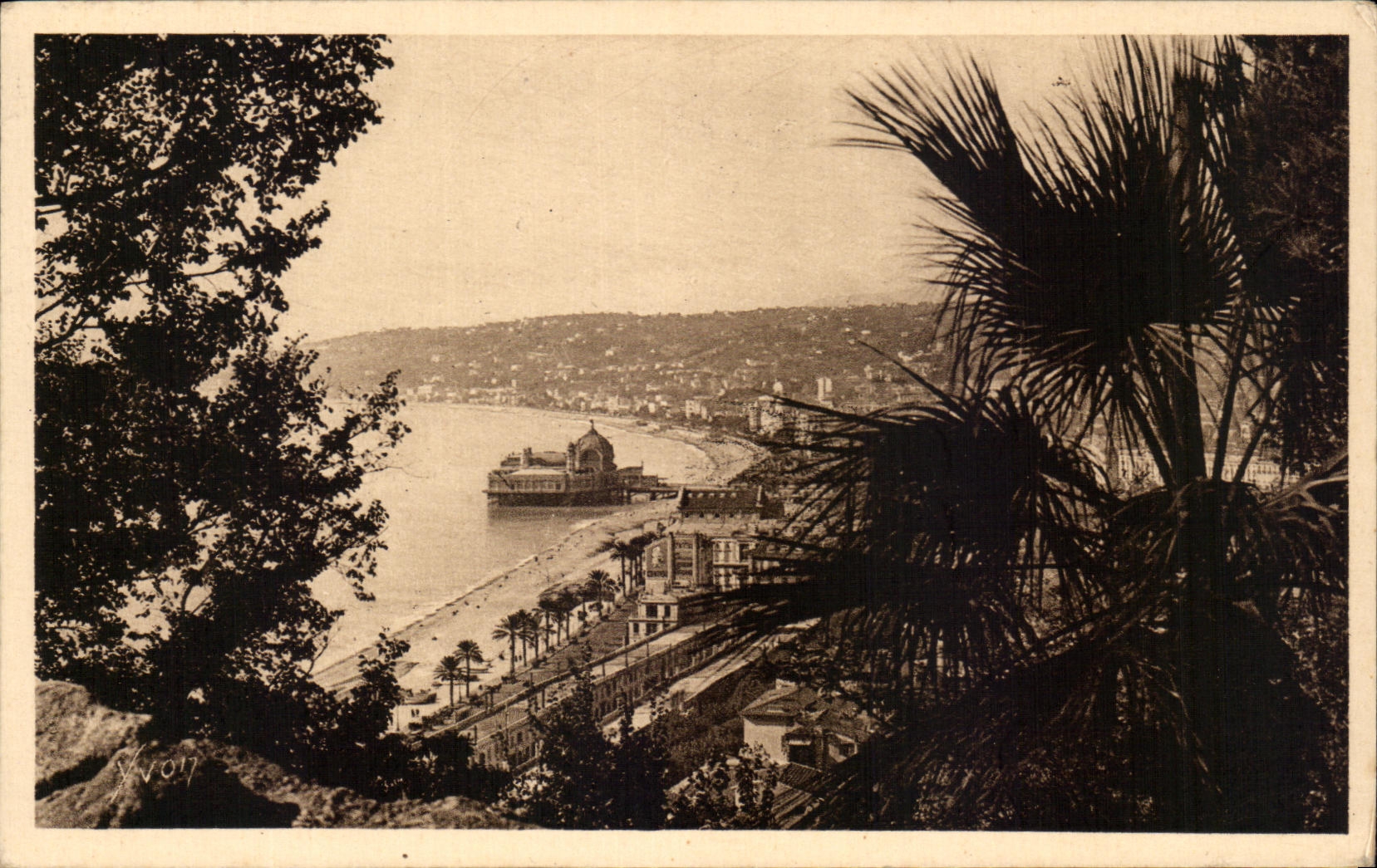 Opinion panoramica de CPA Niza tomada de la catedral del castillo