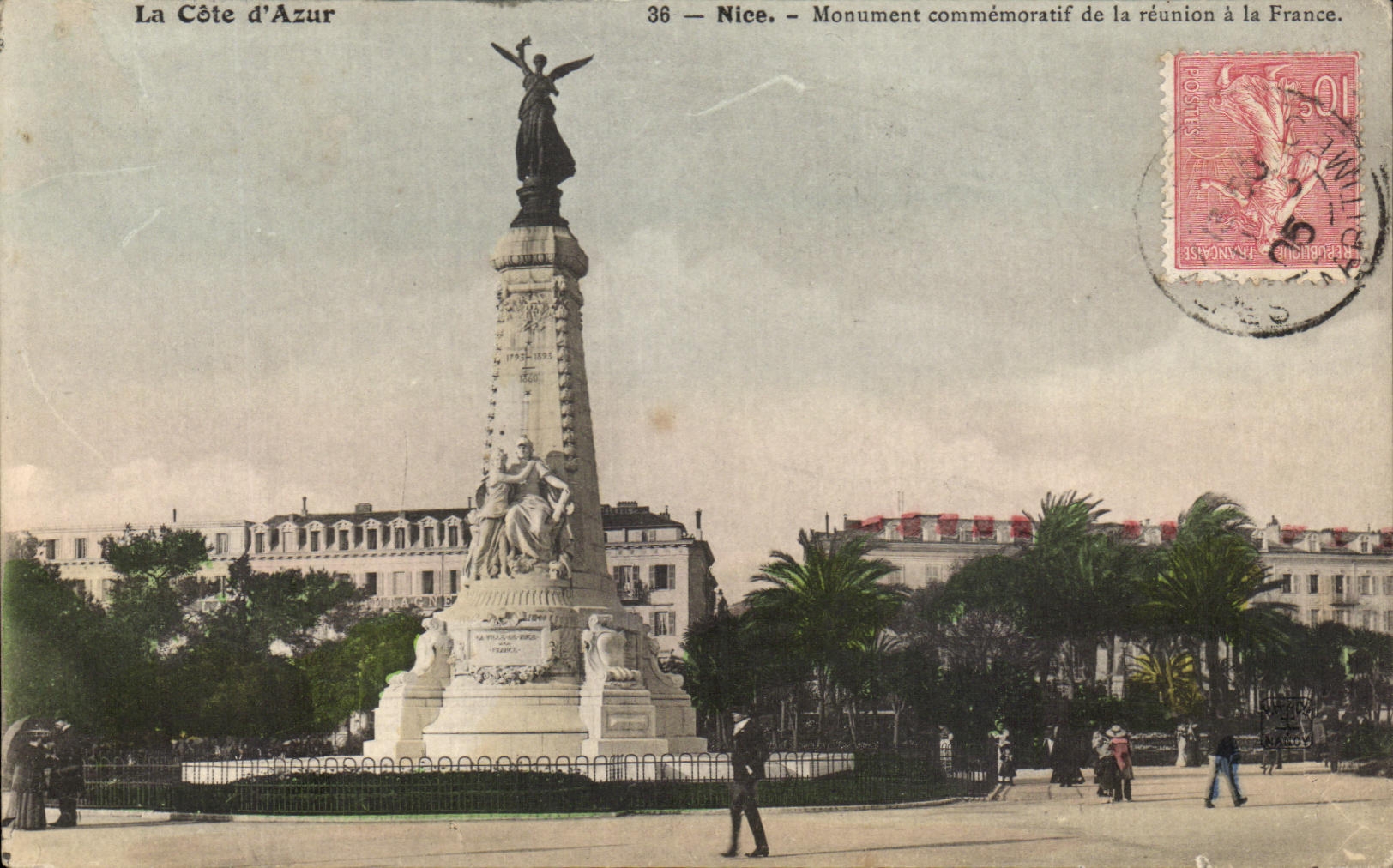 Monumento de CPA Niza de la reunion en Francia