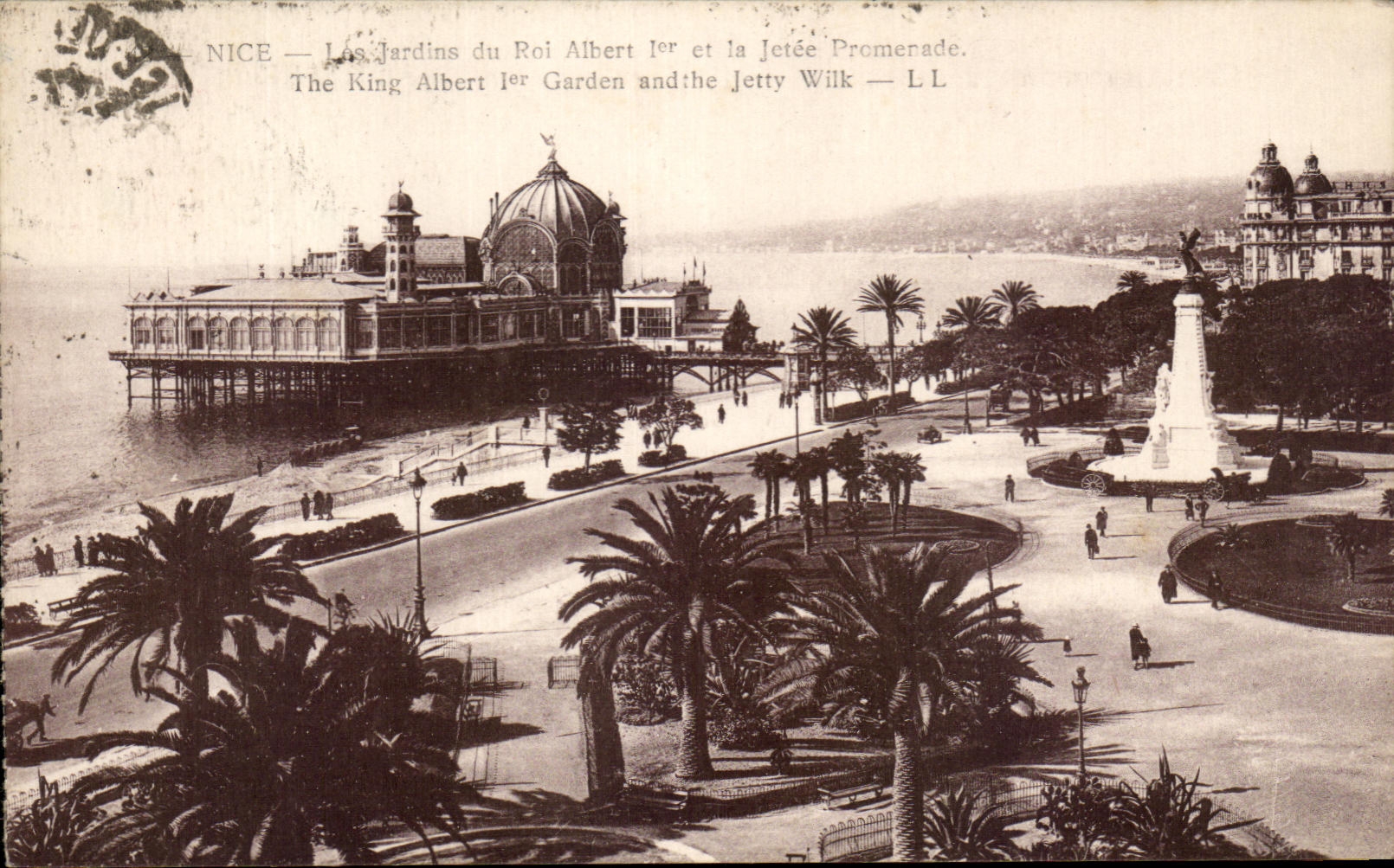 Los jardines de CPA Niza del ler y del La de rey Albert lanzados caminan
