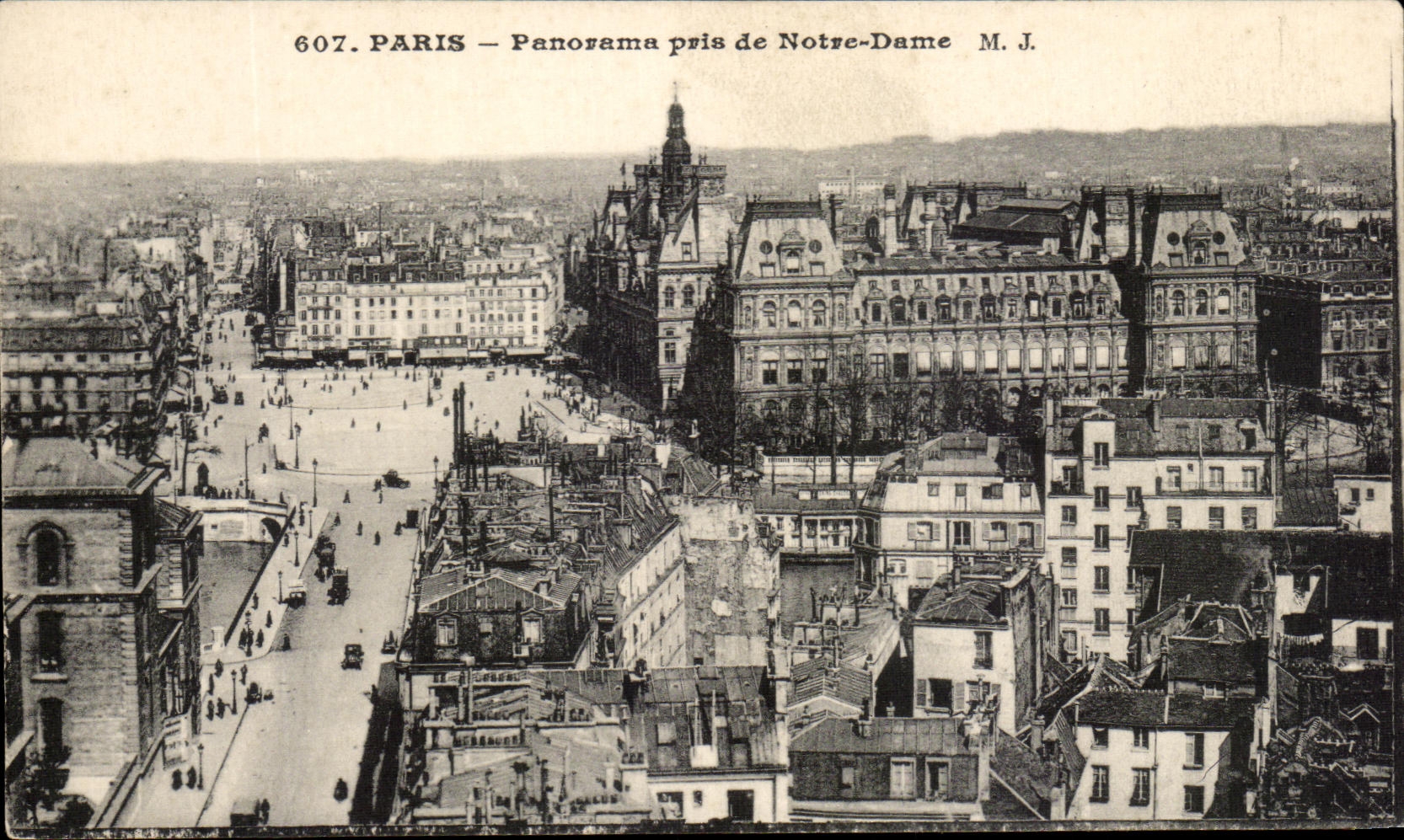 Panorama de CPA Paris tomado de Notre Dame
