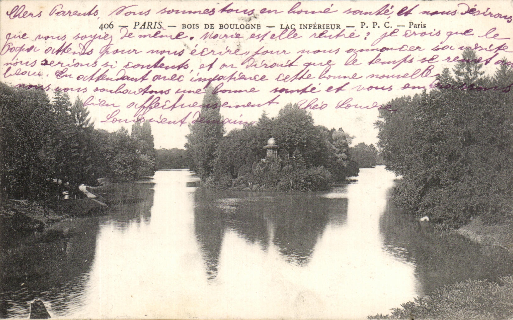 CPA Paris Bois de Boulogne Lower Lake