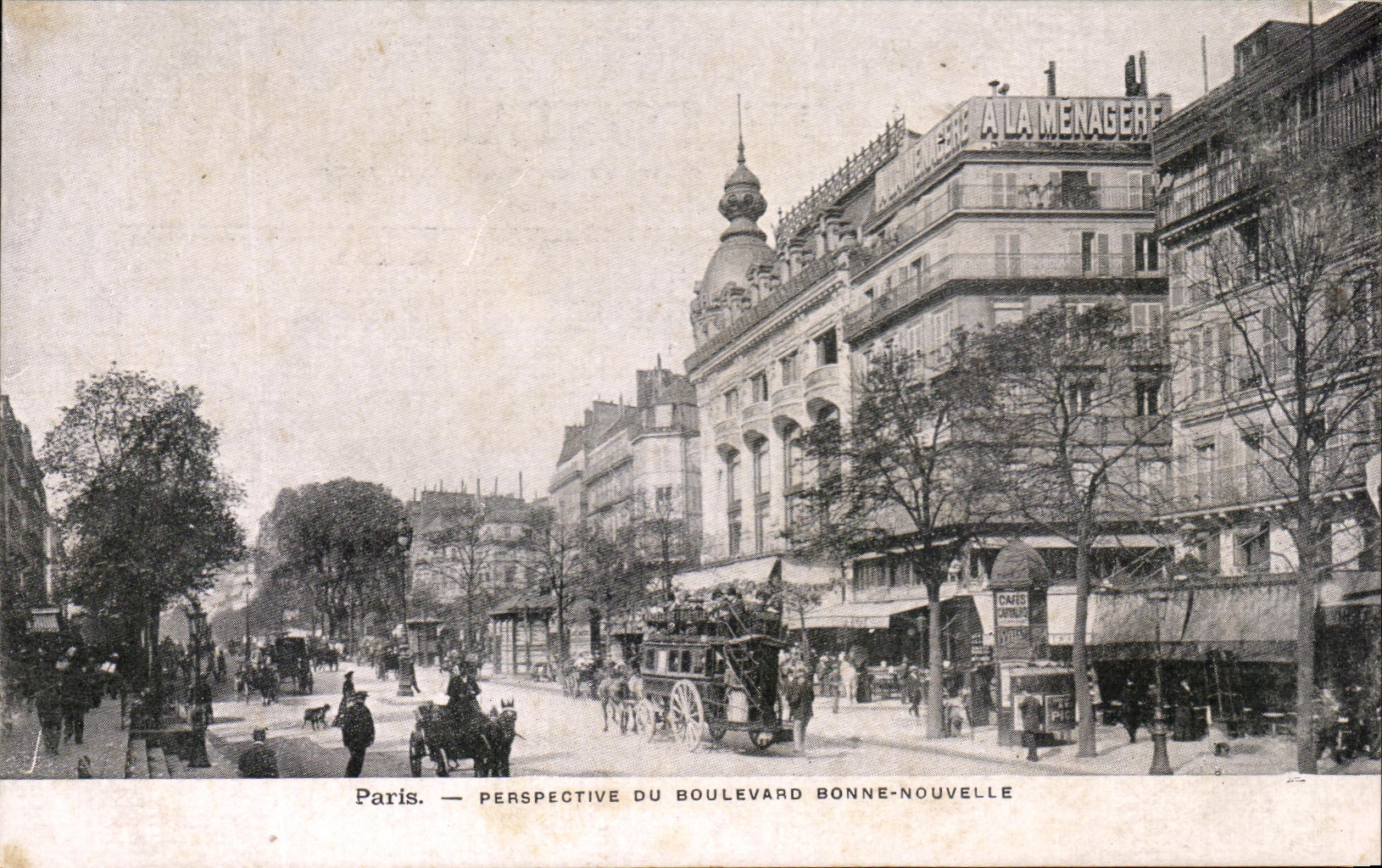 CPA Paris Perspective Du Boulevard Bonne Nouvelle
