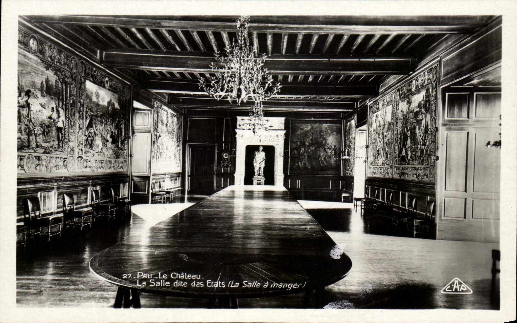 CPA Pau the Castle the Room due of Etats La Dining room