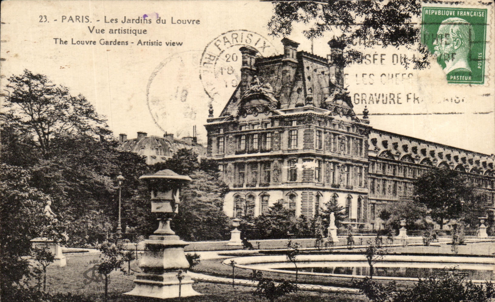 Jardines de CPA Paris de artistico vista lumbrera