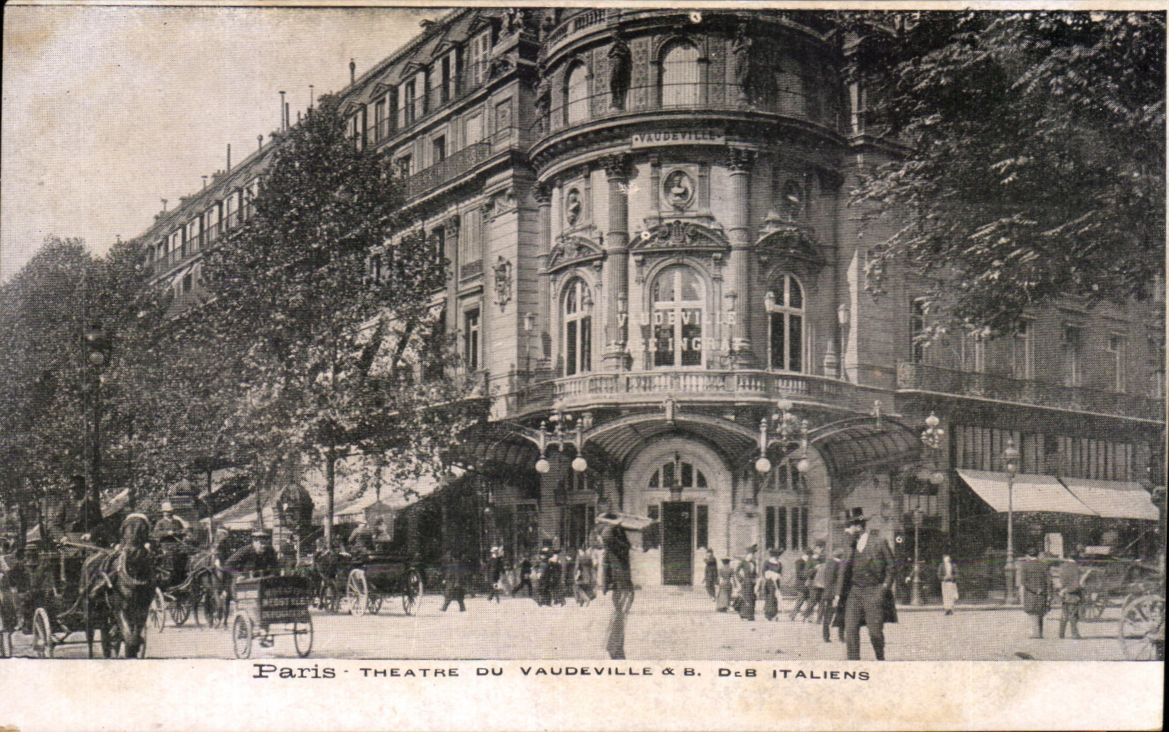 CPA Paris Theatre Du Vaudeville et boulevard des Italiens