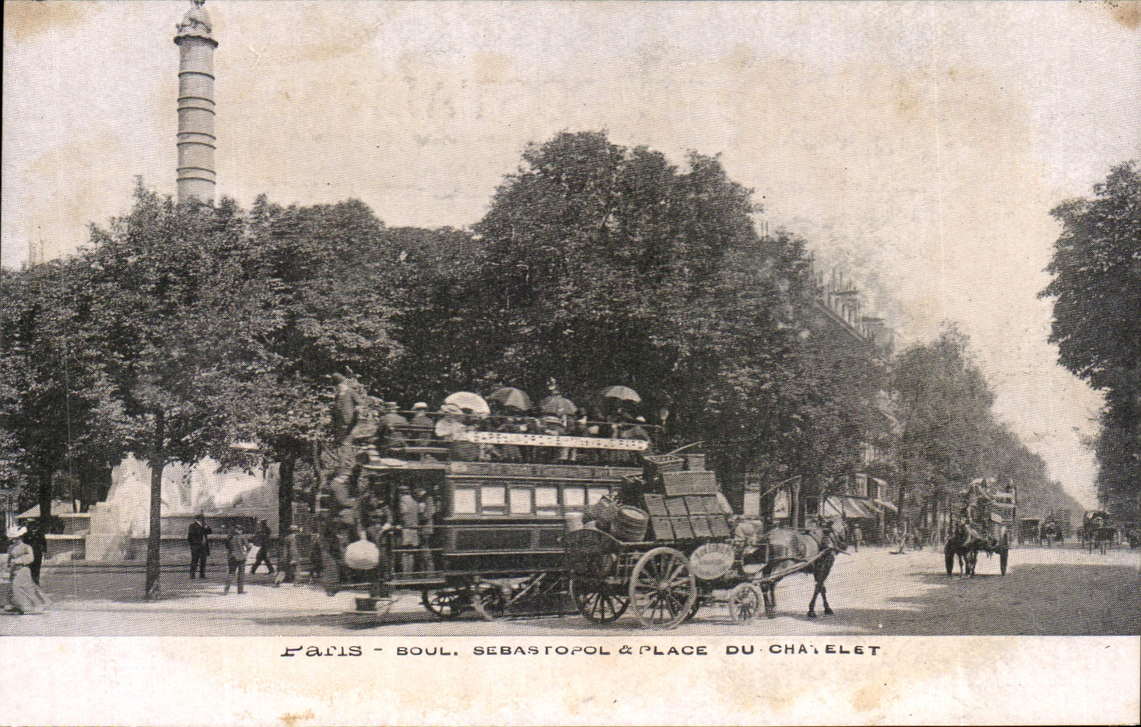 CPA Paris Boul Sebastopol Place Du Chatelet
