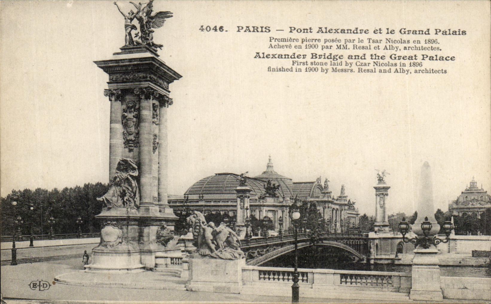 CPA Paris Bridge Alexandre and Grand Palais First Pierre Posee By the Nitcolas Tsar Completes some