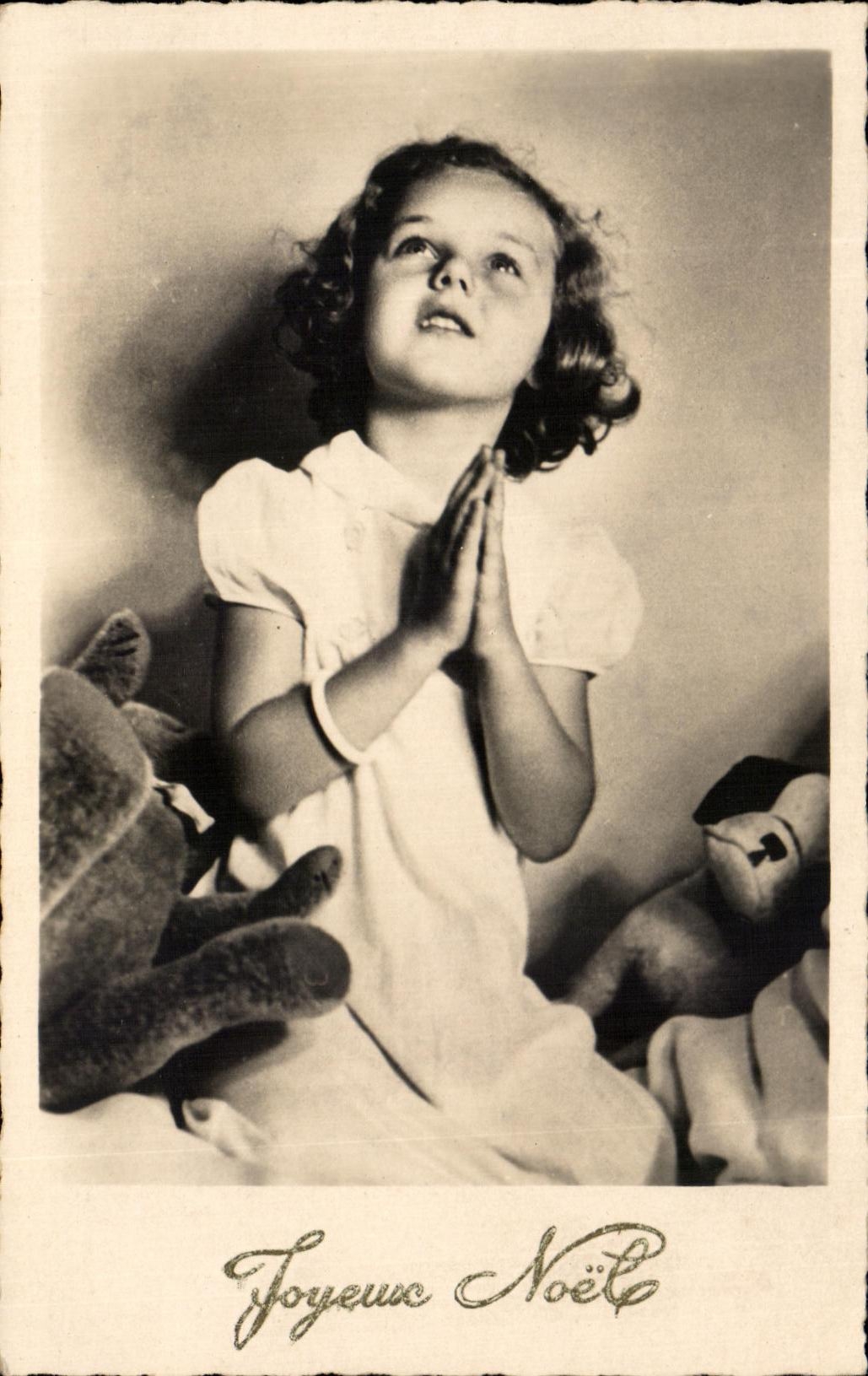 CPA Merry Christmas Child teddy bear