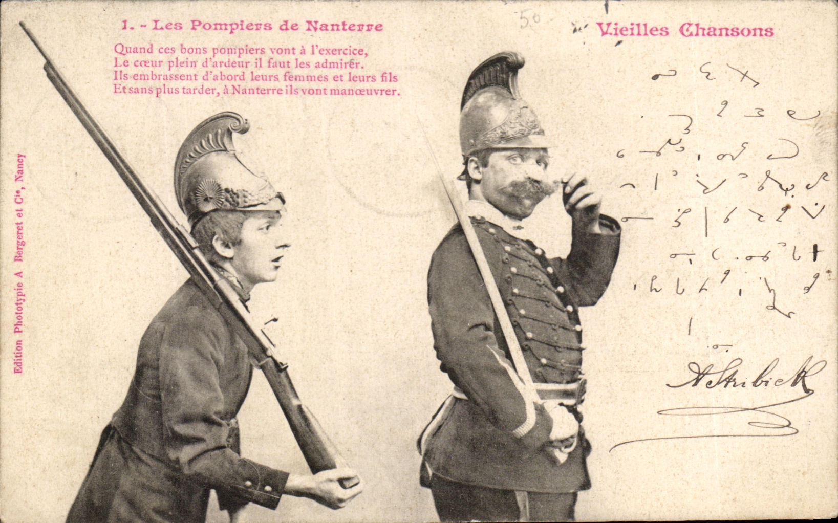CPA Les pompiers de Nanterre Vieilles Chansons